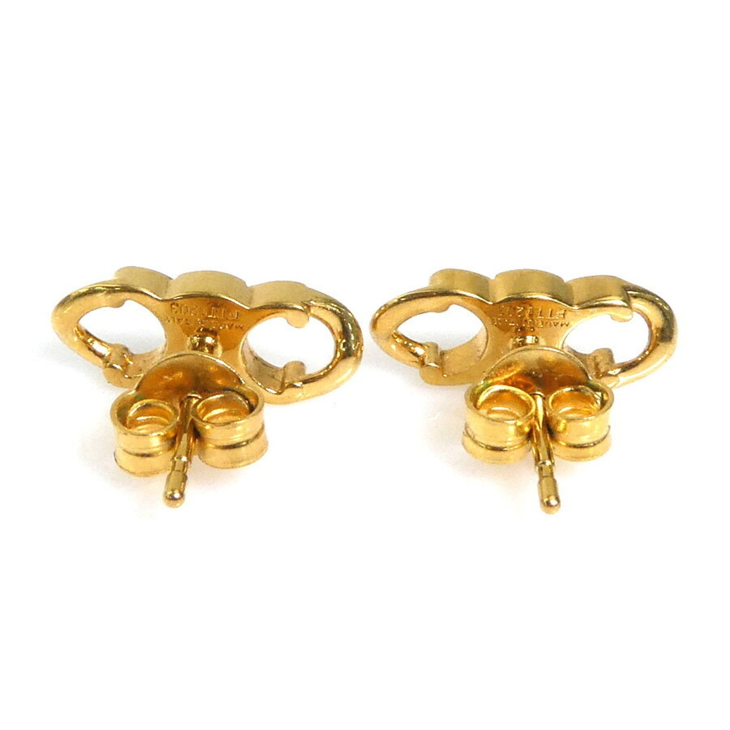 Celine Triomphe Earrings In Gold Metal For Women