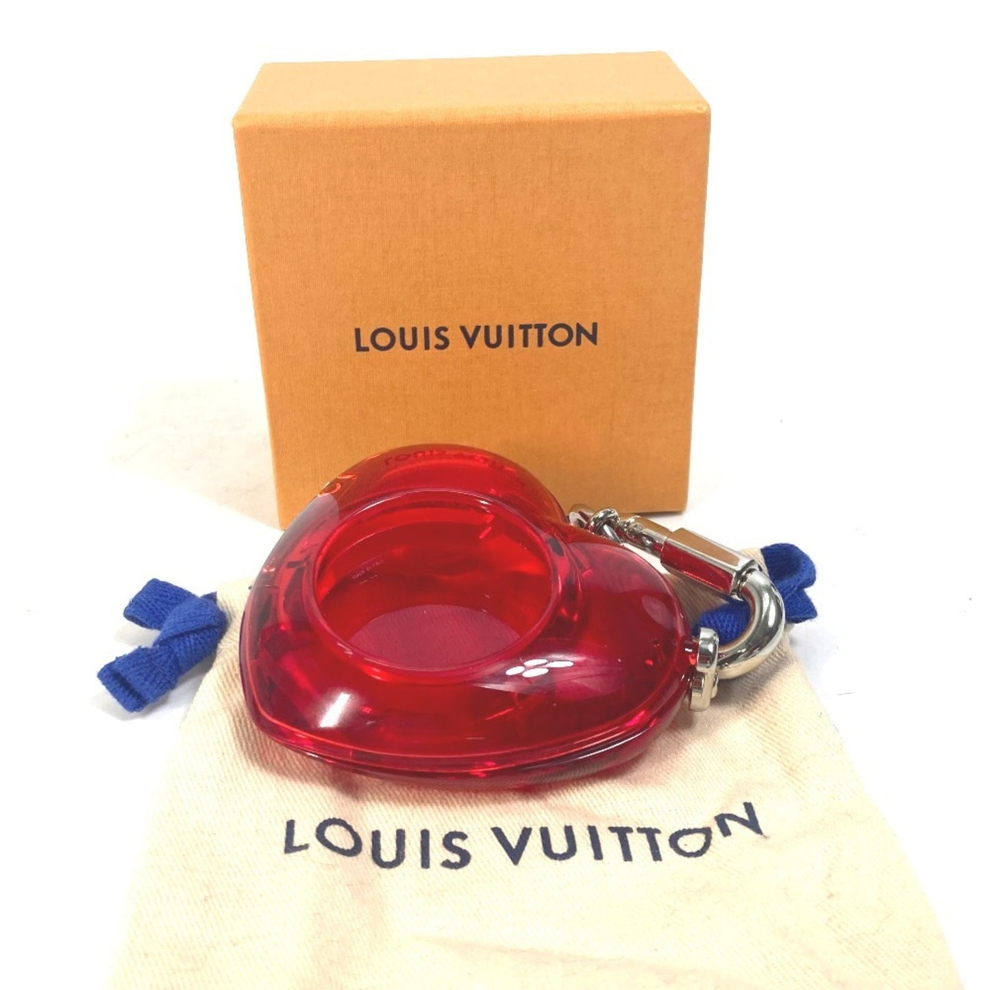 Louis Vuitton R17599 Carabiner Tambour Horizon Heart Watch Storage Goods Keychain Plastic