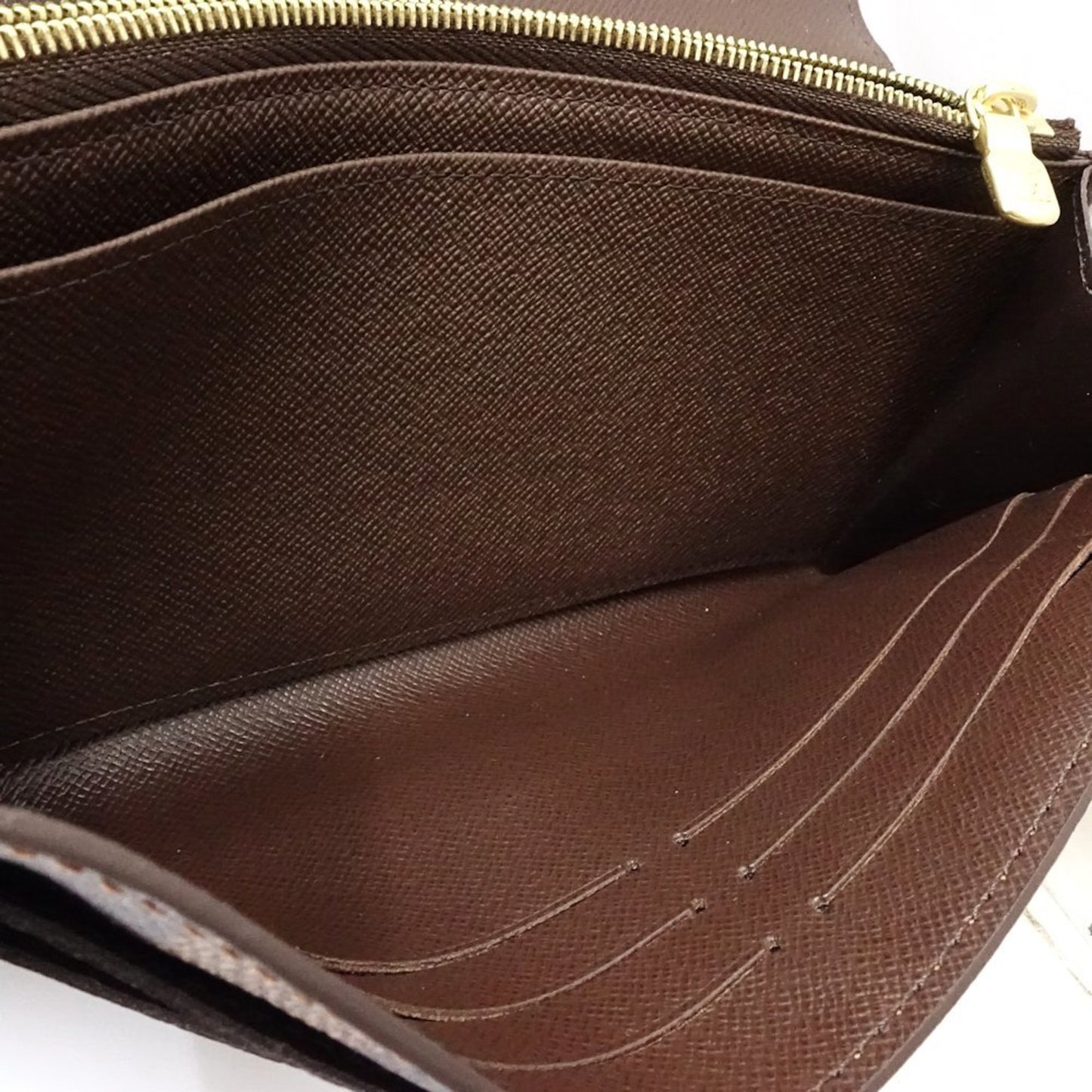 Louis Vuitton Damier Long Wallet N63209 Portefeuille Sarah Ebene