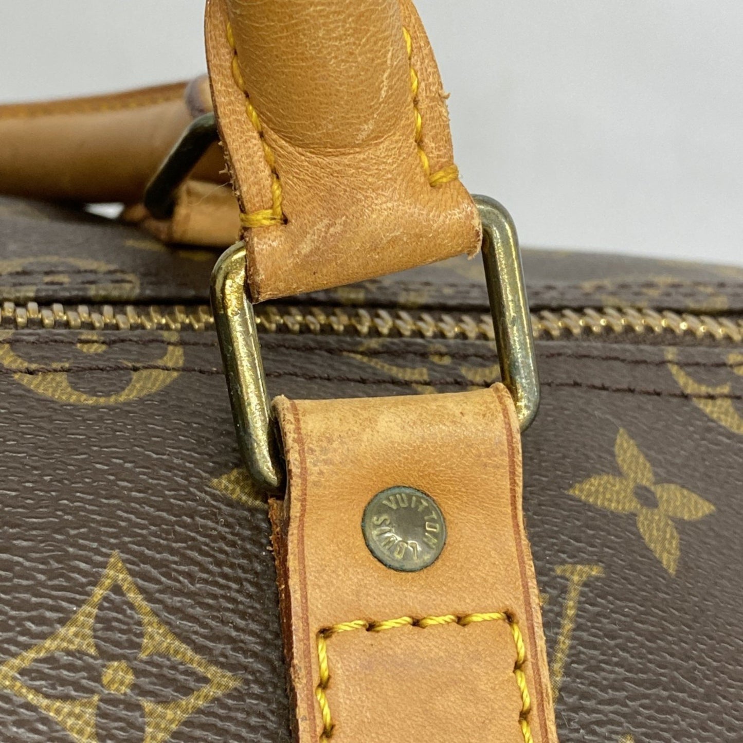 Louis Vuitton Monogram Keepall 55 Boston Bag M41424 Brown