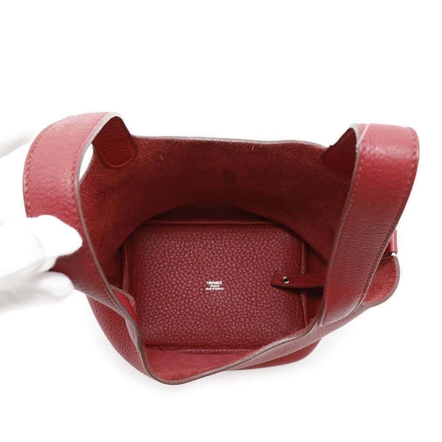 Hermes Handbag Picotin Lock Pm Rouge Garance Taurillon Clemence ?L Engraved
