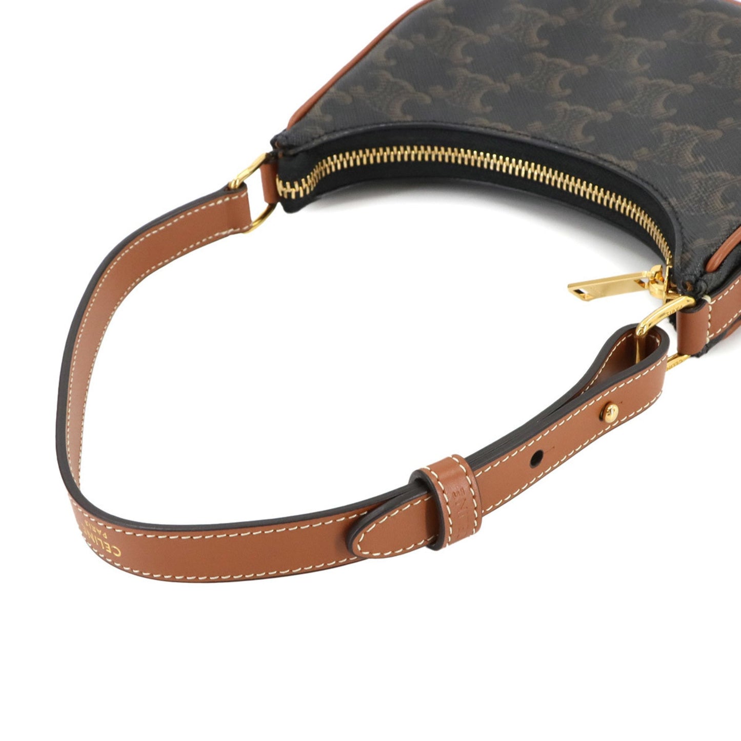 Celine Triomphe Mini Ava Shoulder Bag In Black