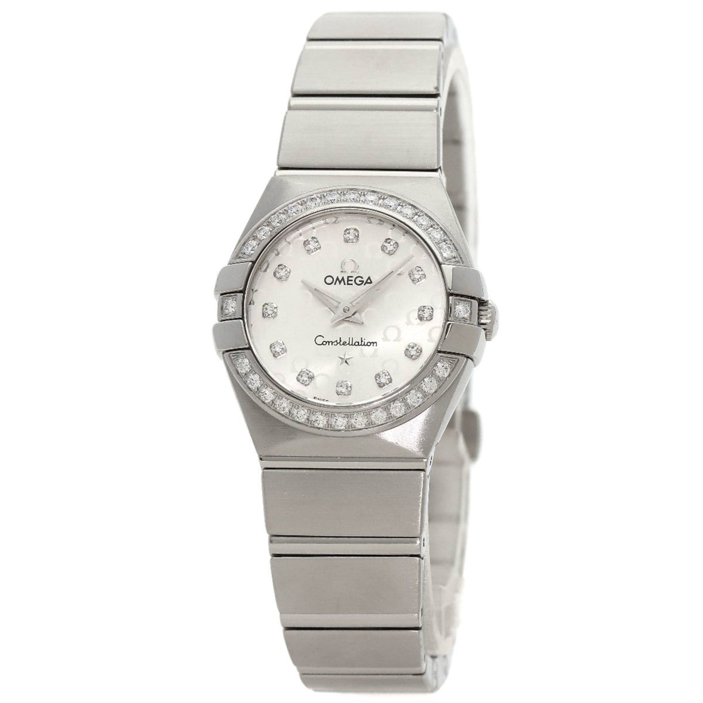 Omega 123.15.27.60.52.001 Constellation Brushed Diamond Watch Stainless Steel Ss
