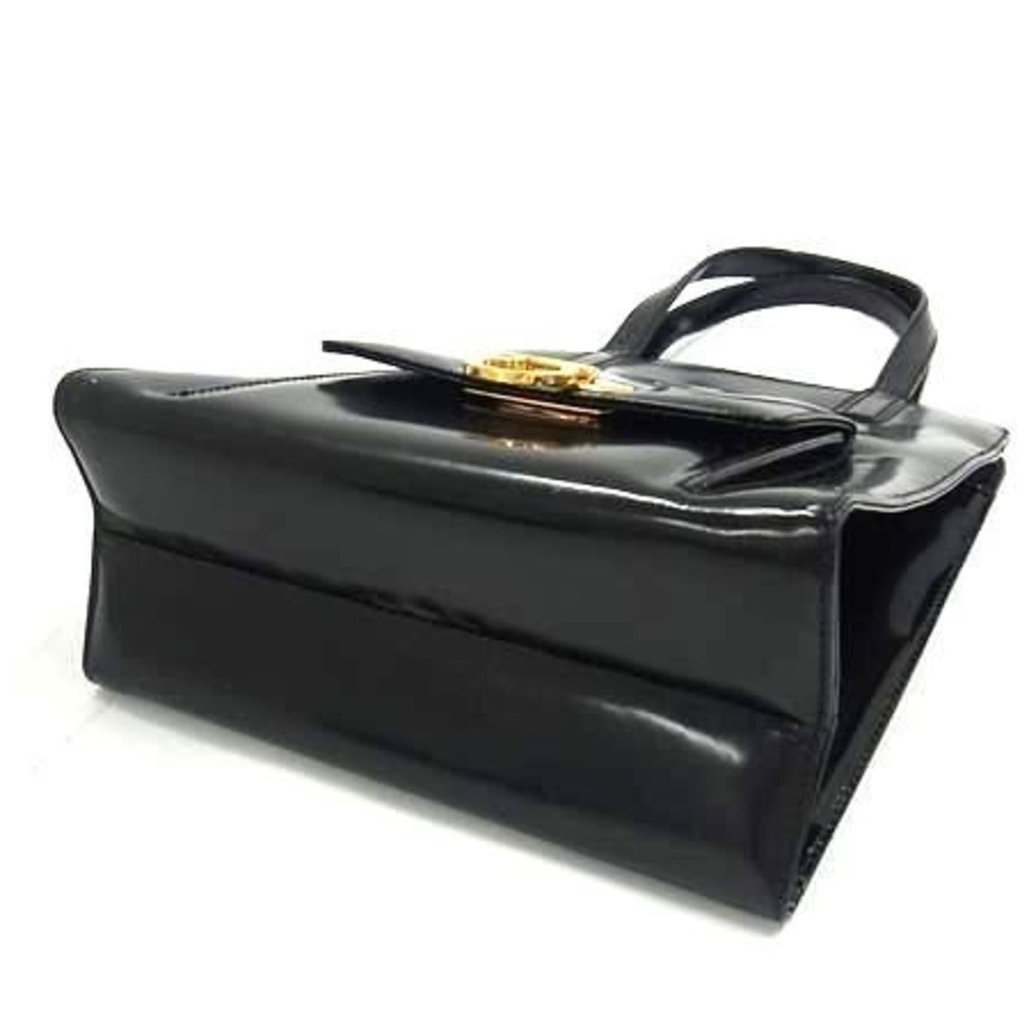 Salvatore Ferragamo Gancini Handbag 21 6660 Black Leather