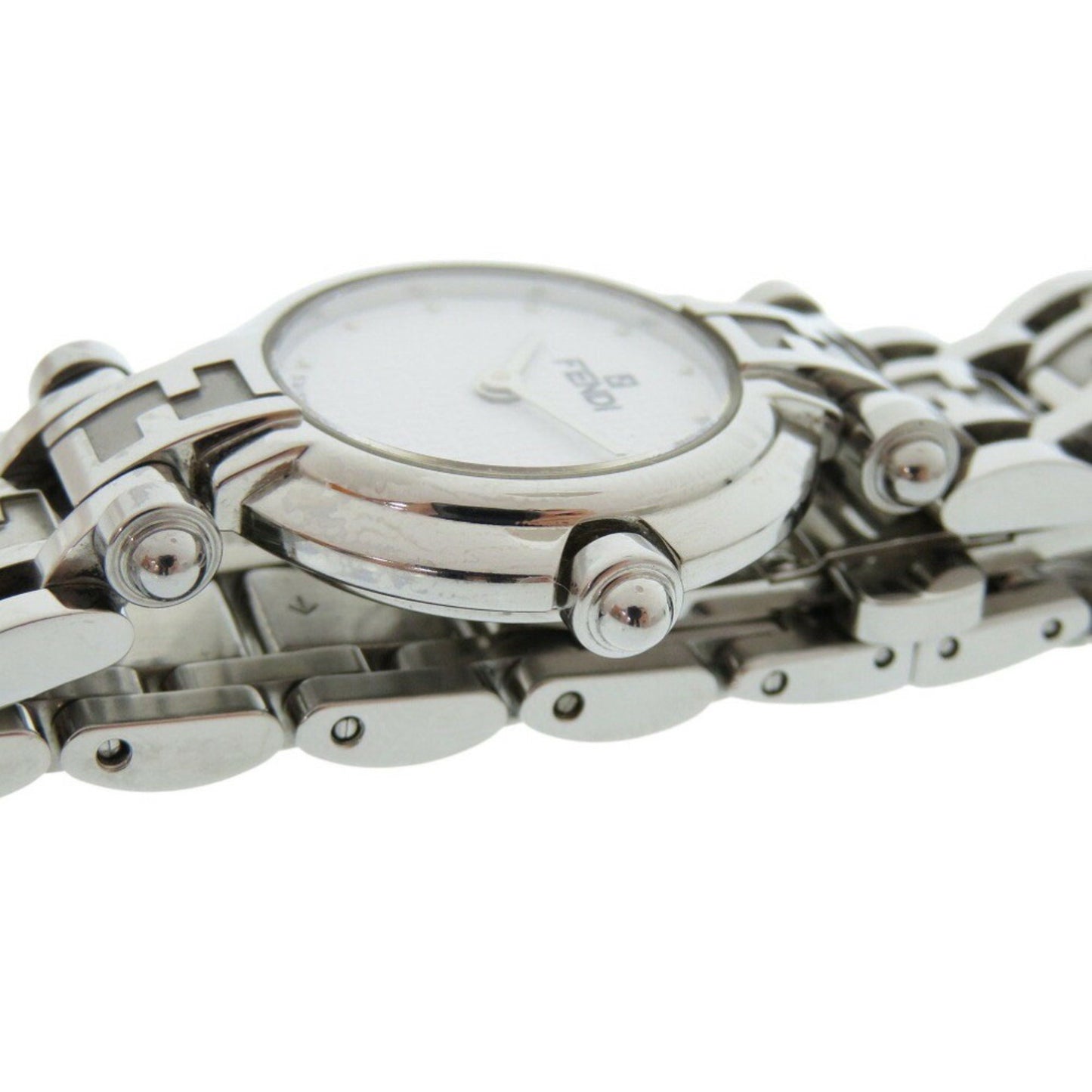 Fendi 750L Zucca Stainless Steel White Quartz Watch 1501Fendi