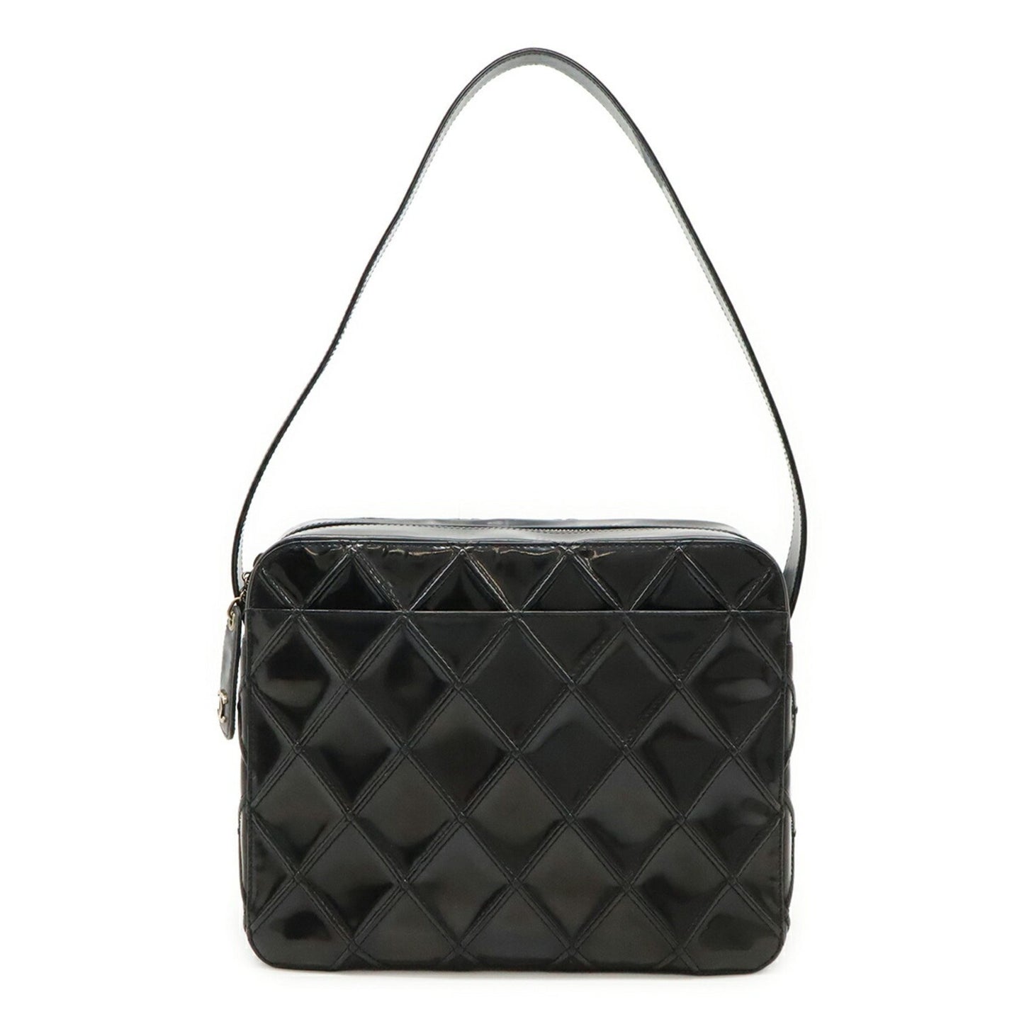 Chanel Bicolore Shoulder Bag In Enamel And Patent Leather