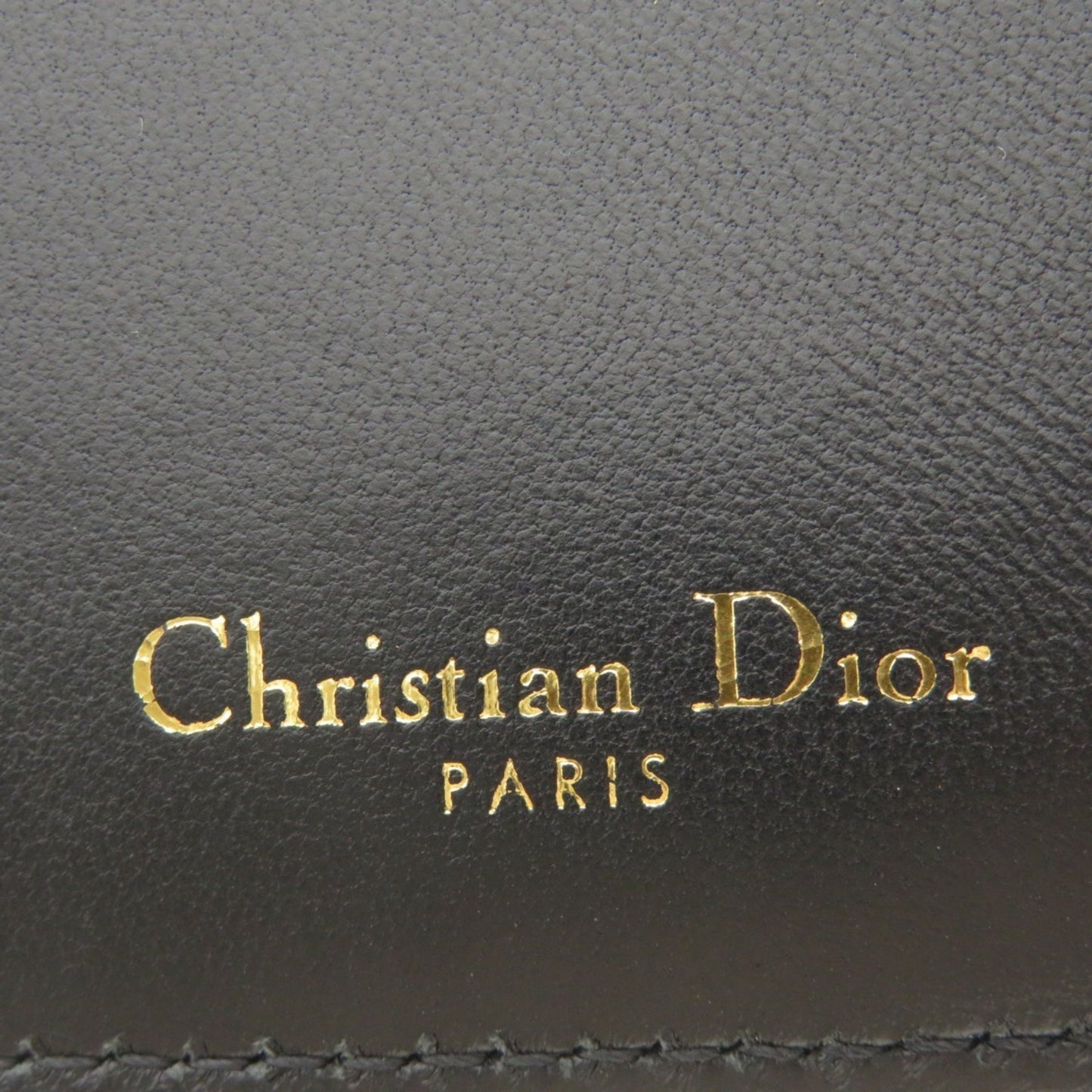 Christian Dior Motif Bi-Fold Wallet Calfskin
