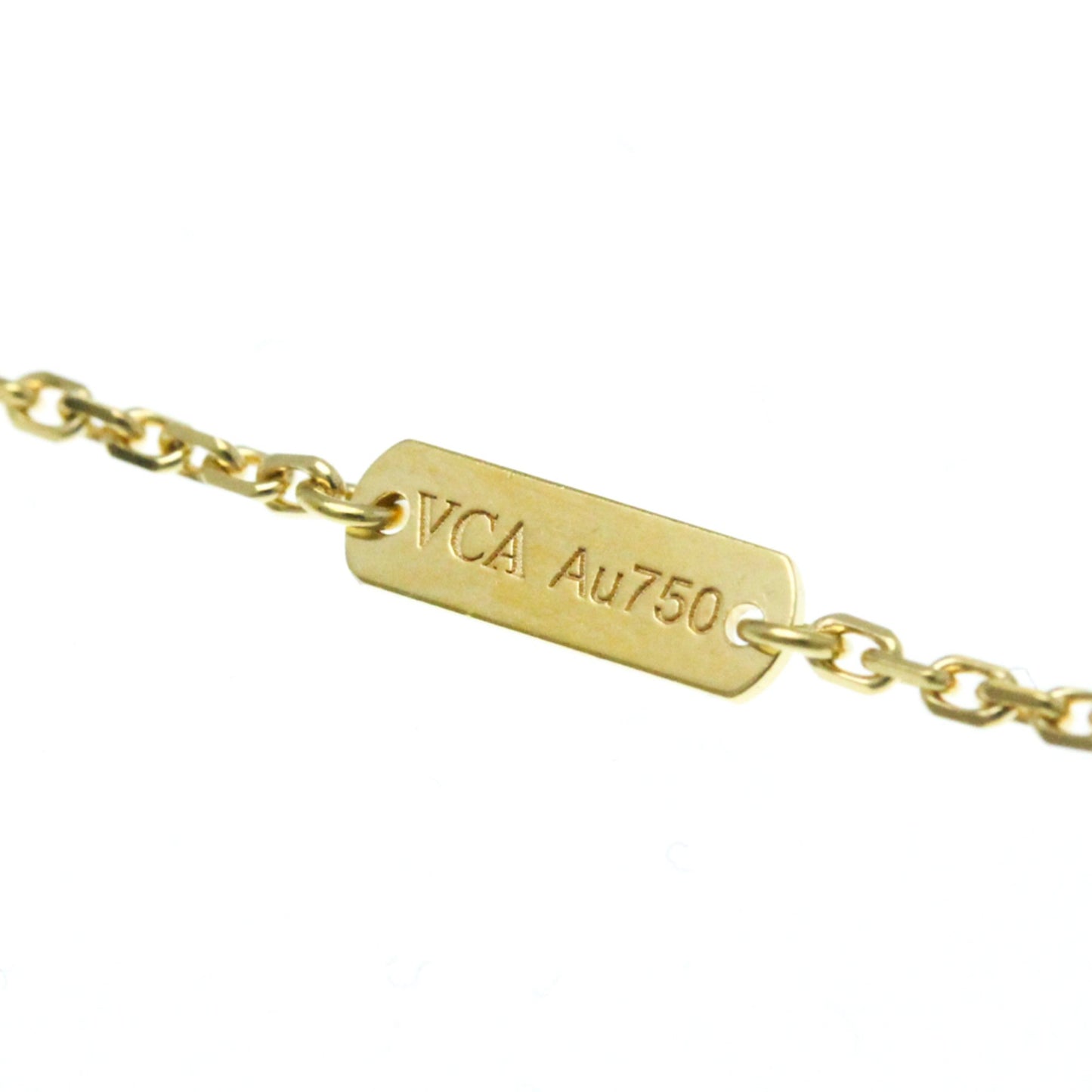 Van Cleef & Arpels Vintage Alhambra Necklace Yellow Gold (18K) Mother Of Pearl Men