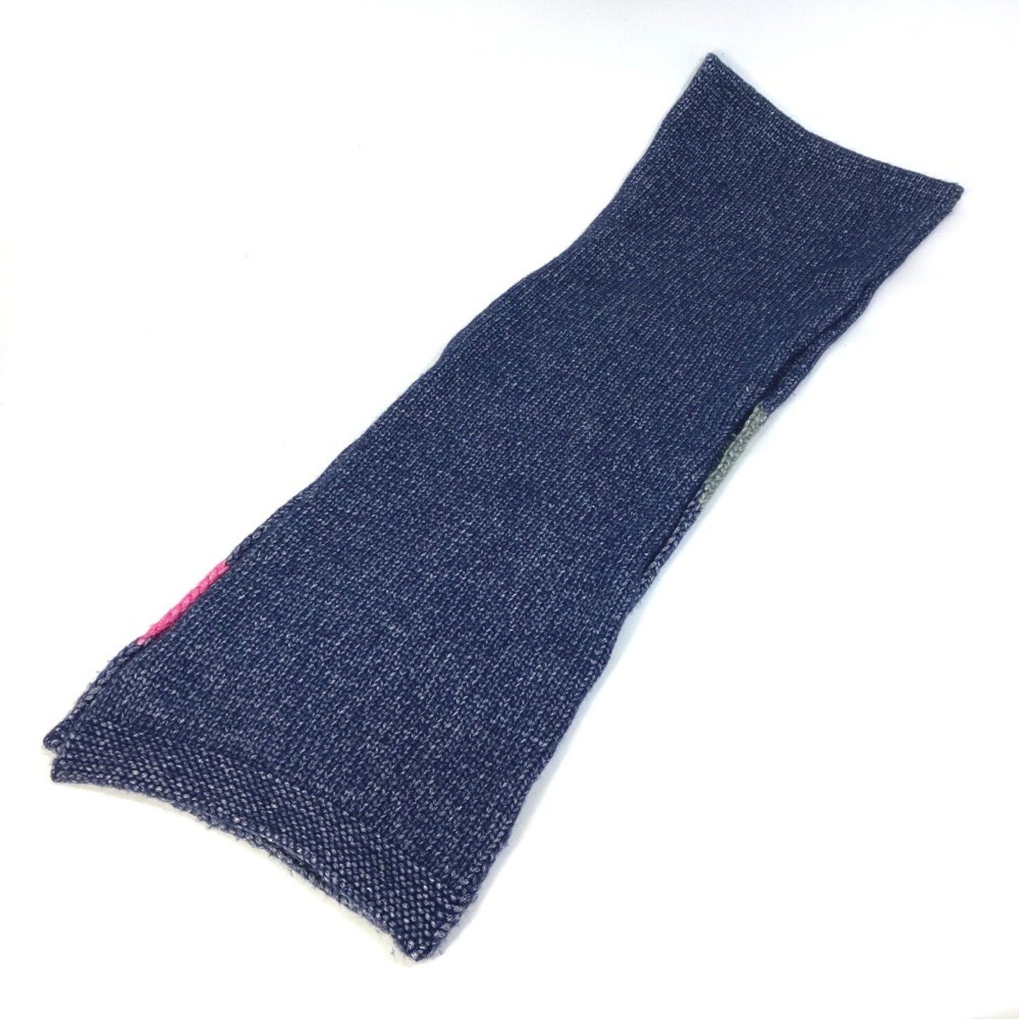 Fendi F Logo Knitted Scarf Wool Silk
