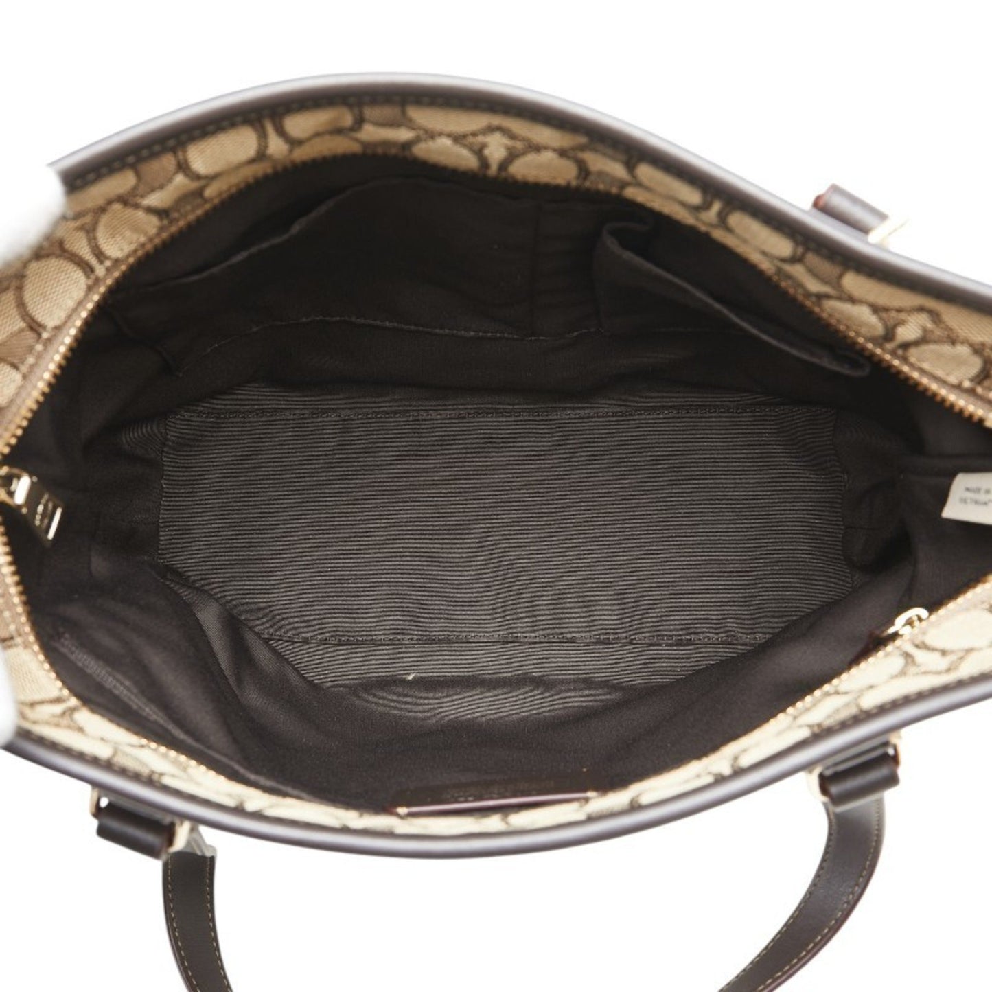 Coach Signature Handbag Tote Bag F58282 Brown Canvas