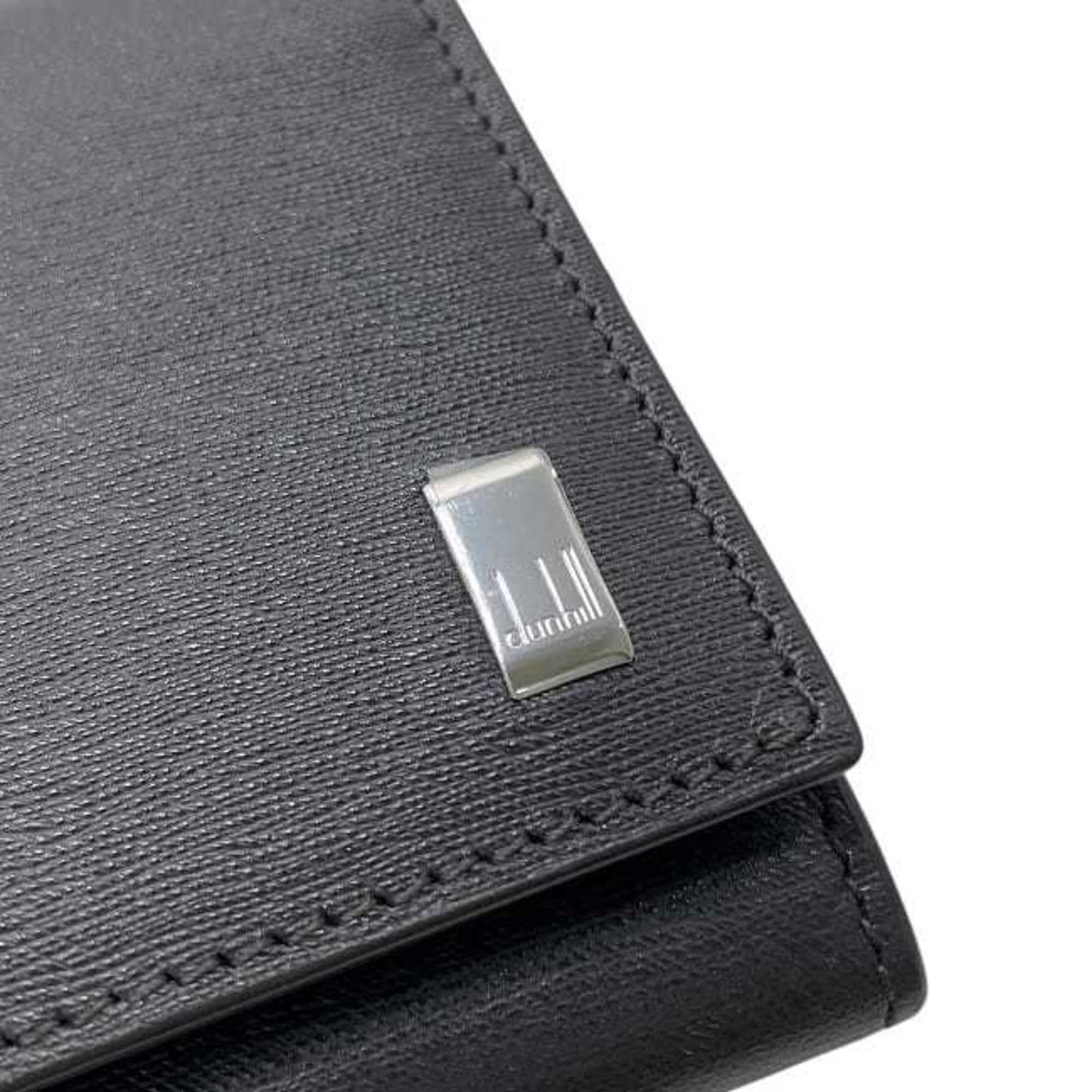 Dunhill Sidecar Leather Bifold Long Wallet (Ec-24011) In Black.