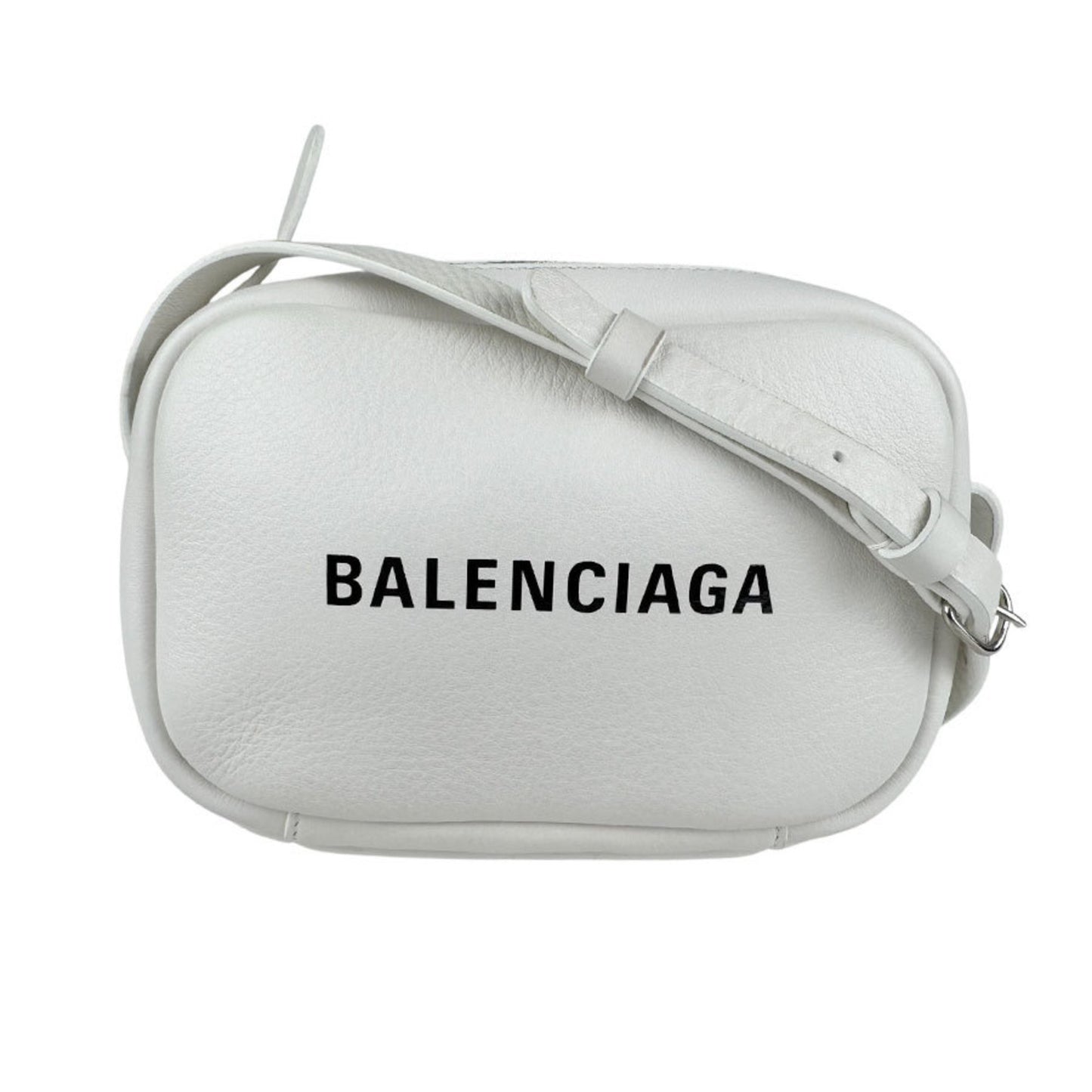 Balenciaga Shoulder Bag Everyday Camera Xs Leather Off-White Silver