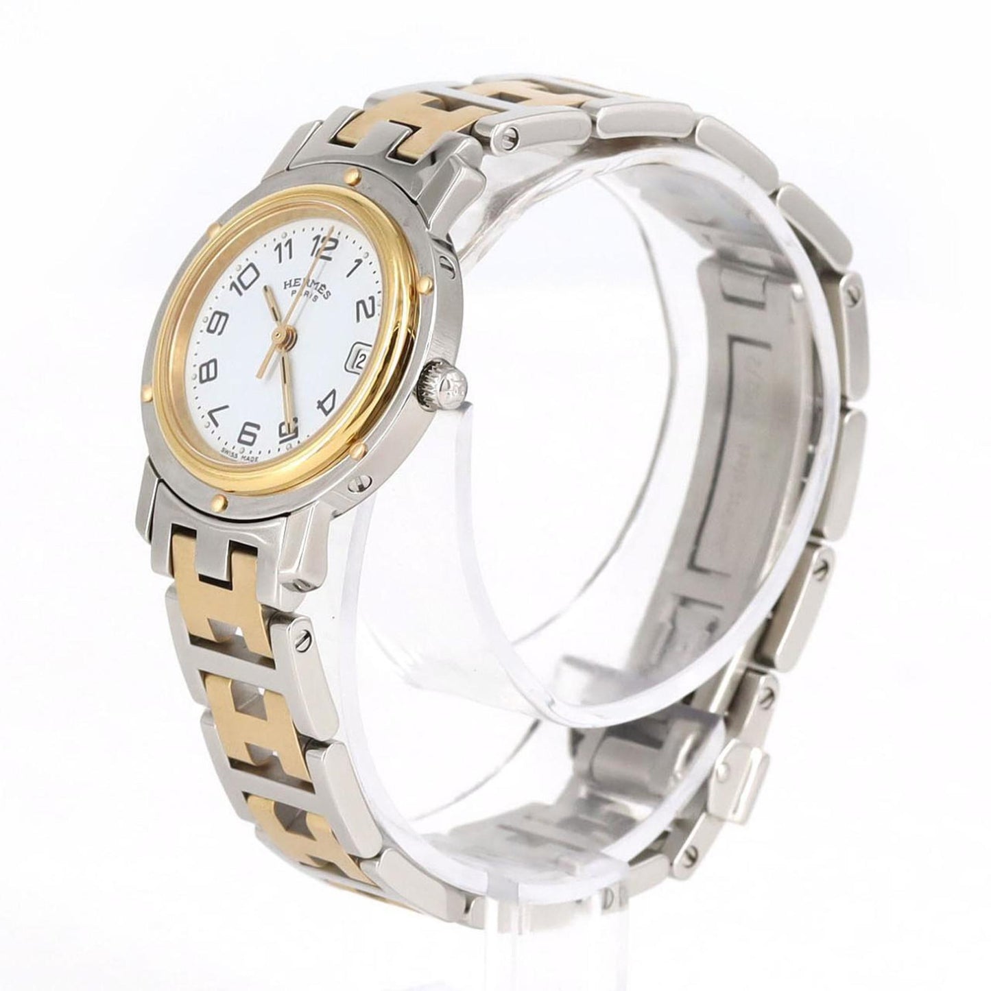 Hermes Clipper Combi Cl4.220 Ssxgp Quartz Watch
