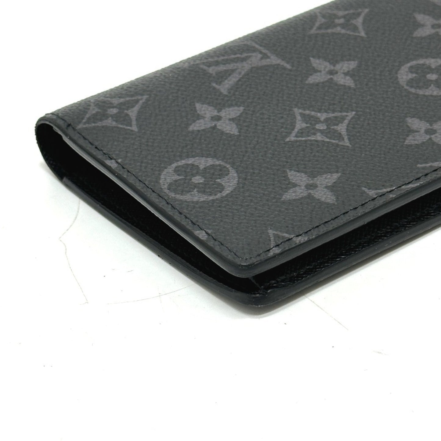 Louis Vuitton M61697 Portefeuille Brazza Bi-Fold Wallet Long Monogram Eclipse Canvas