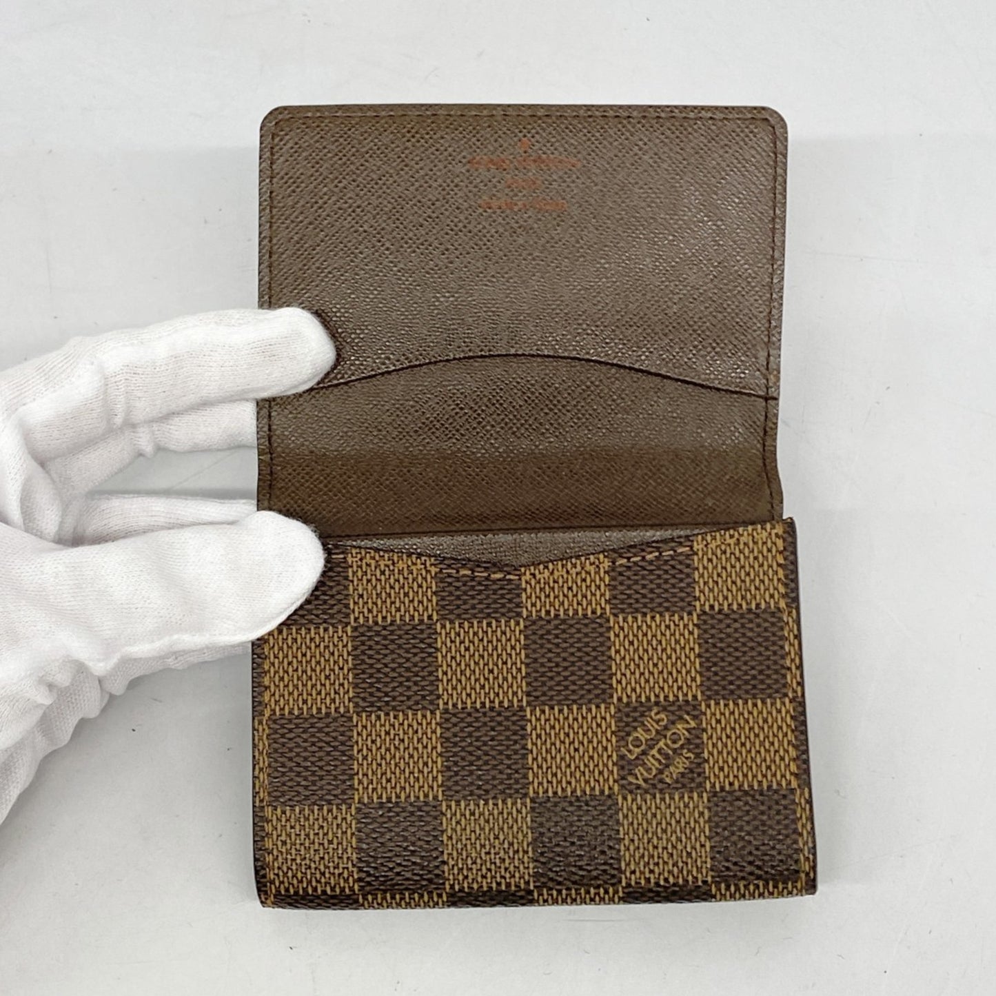 Louis Vuitton Damier Envelope Carte De Visite Business Card Holder N62920 Ebene