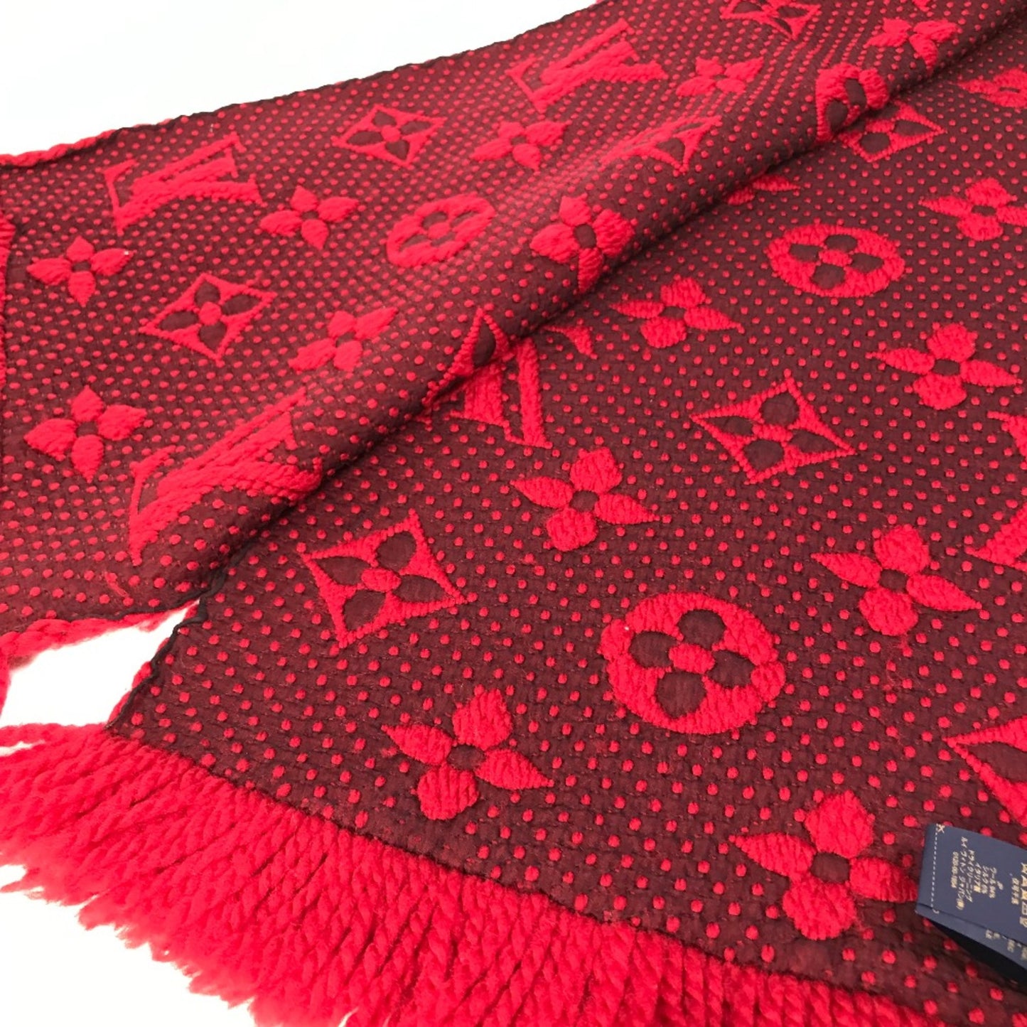 Louis Vuitton M72432 Fringe Scarf Red
