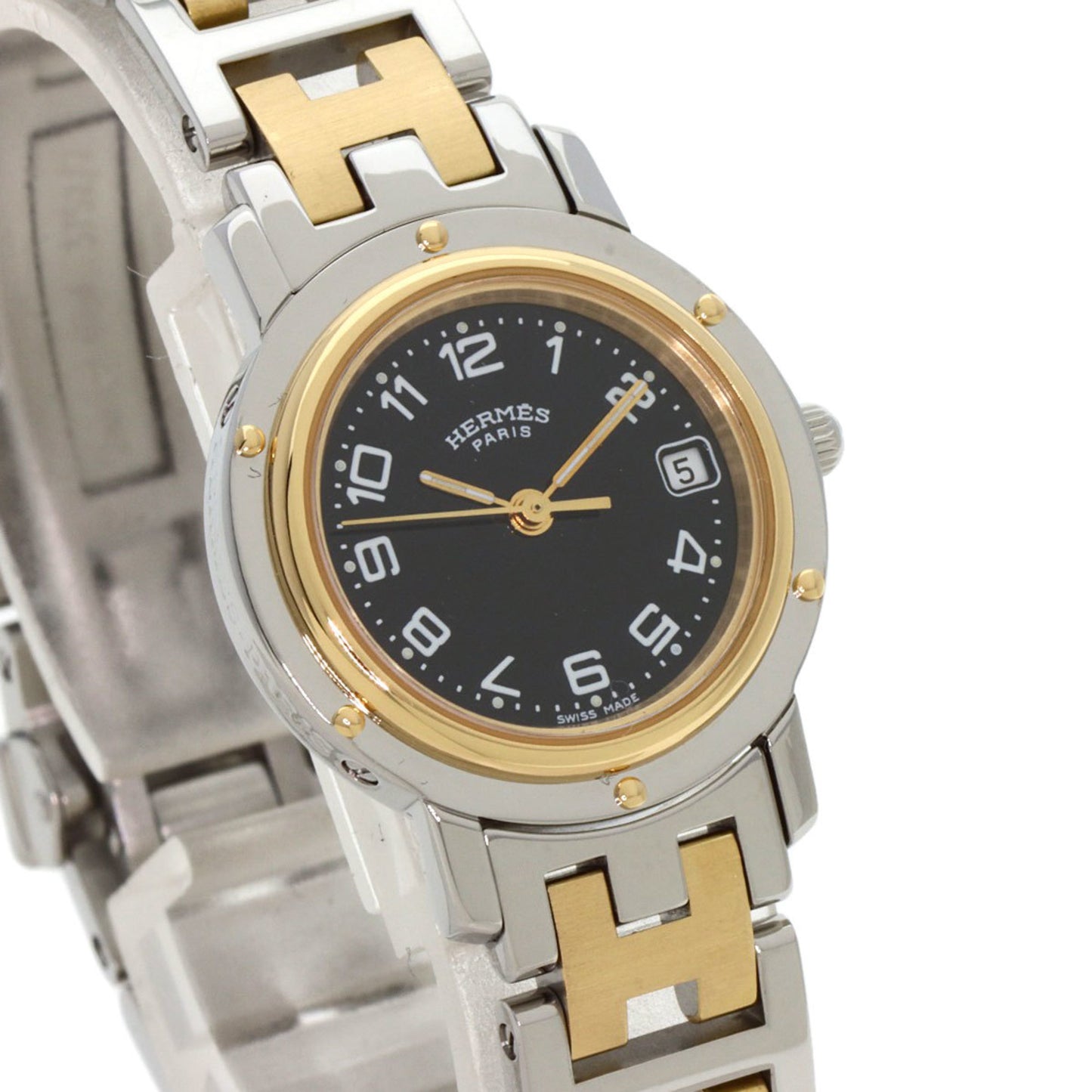 Hermes Clipper Watch Stainless Steel Ssxgp