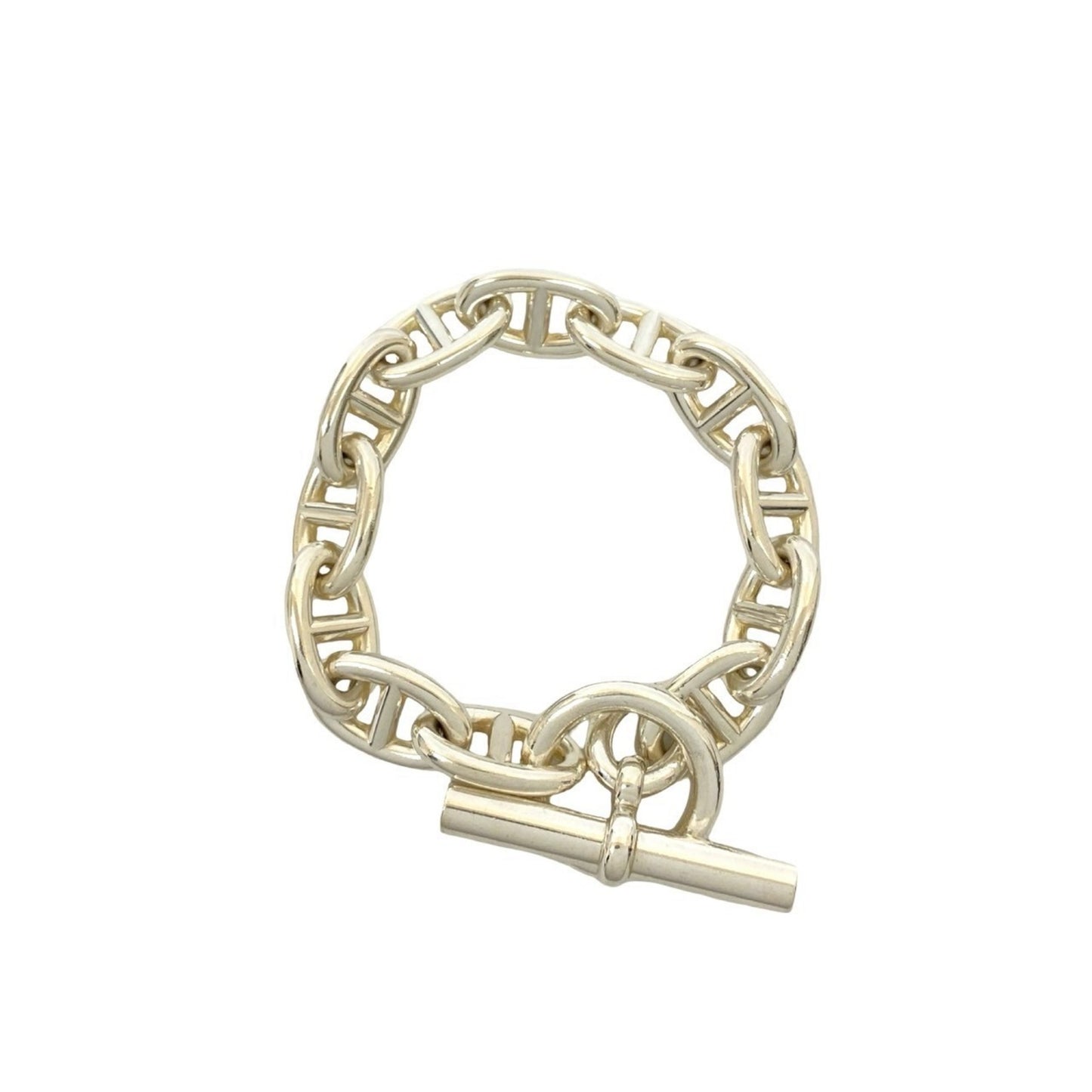 Hermes Chaine D'Ancre Tgm 12-Link Sterling Silver 925 Chain Bracelet/Bangle