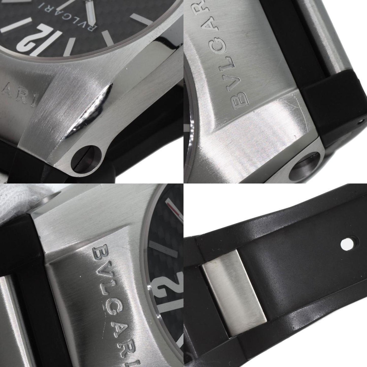 Bvlgari Eg40 Ergon Carbon Watch Stainless Steel Rubber