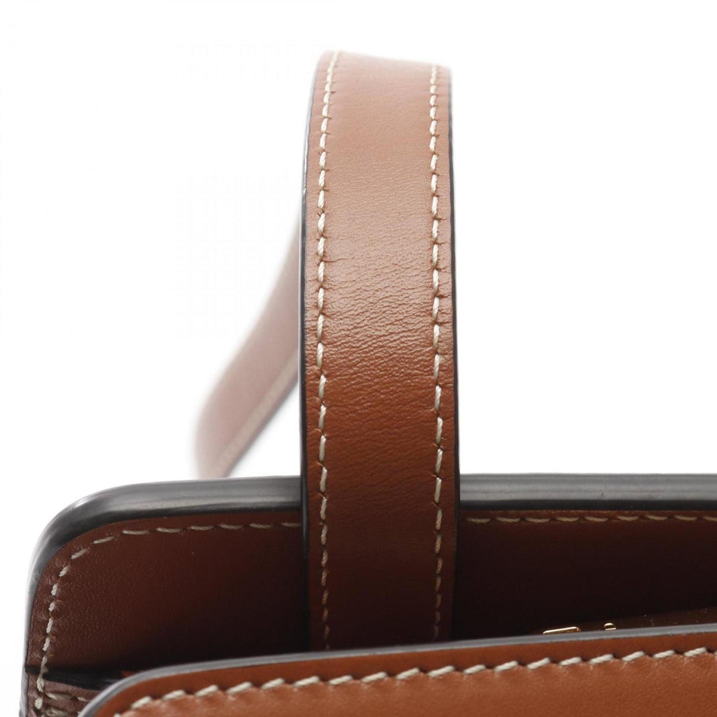 Celine Teen Cabadoux France Triomphe Shoulder Bag Coated Canvas Leather