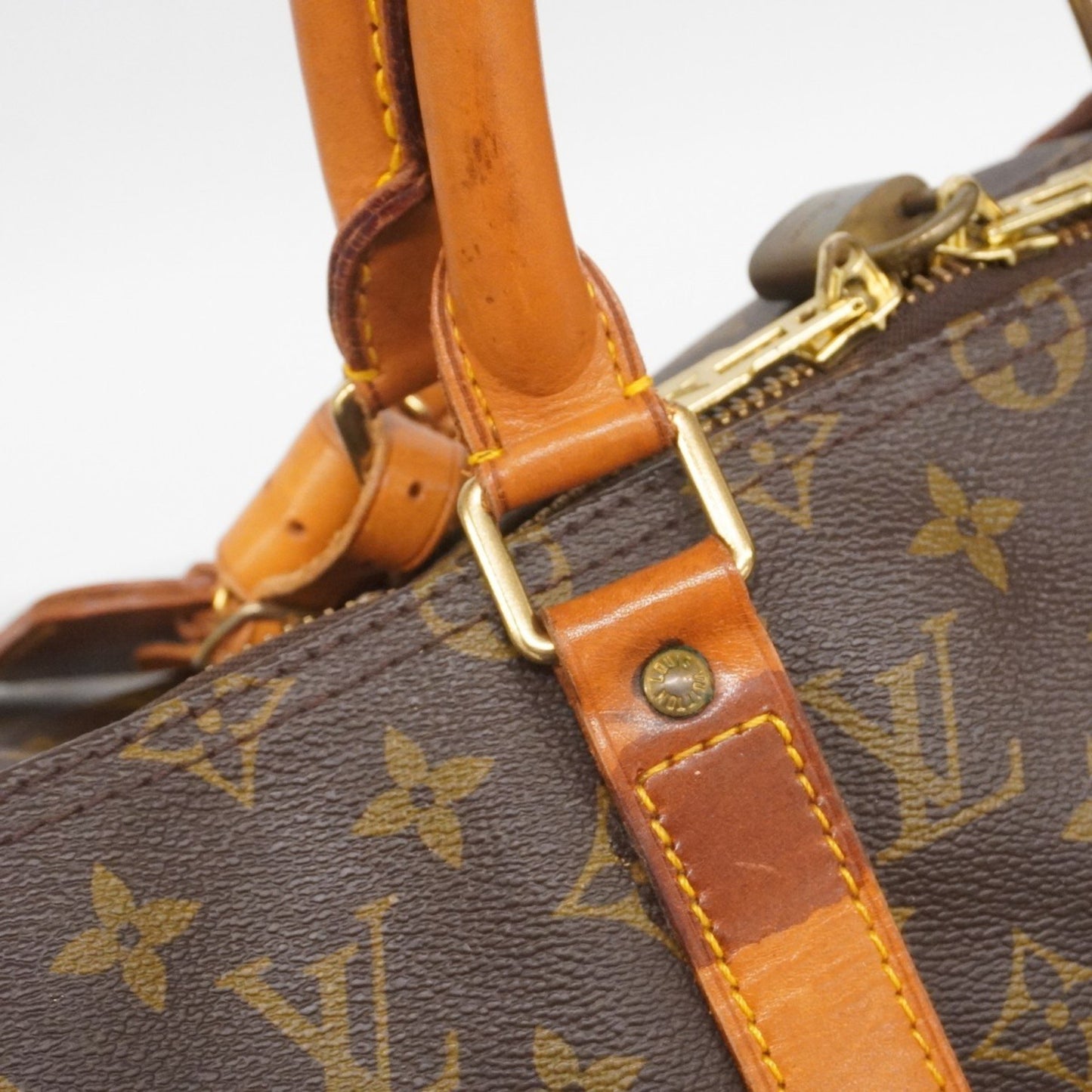 Louis Vuitton Monogram Keepall Bandouliere 50 Boston Bag M41416 Brown