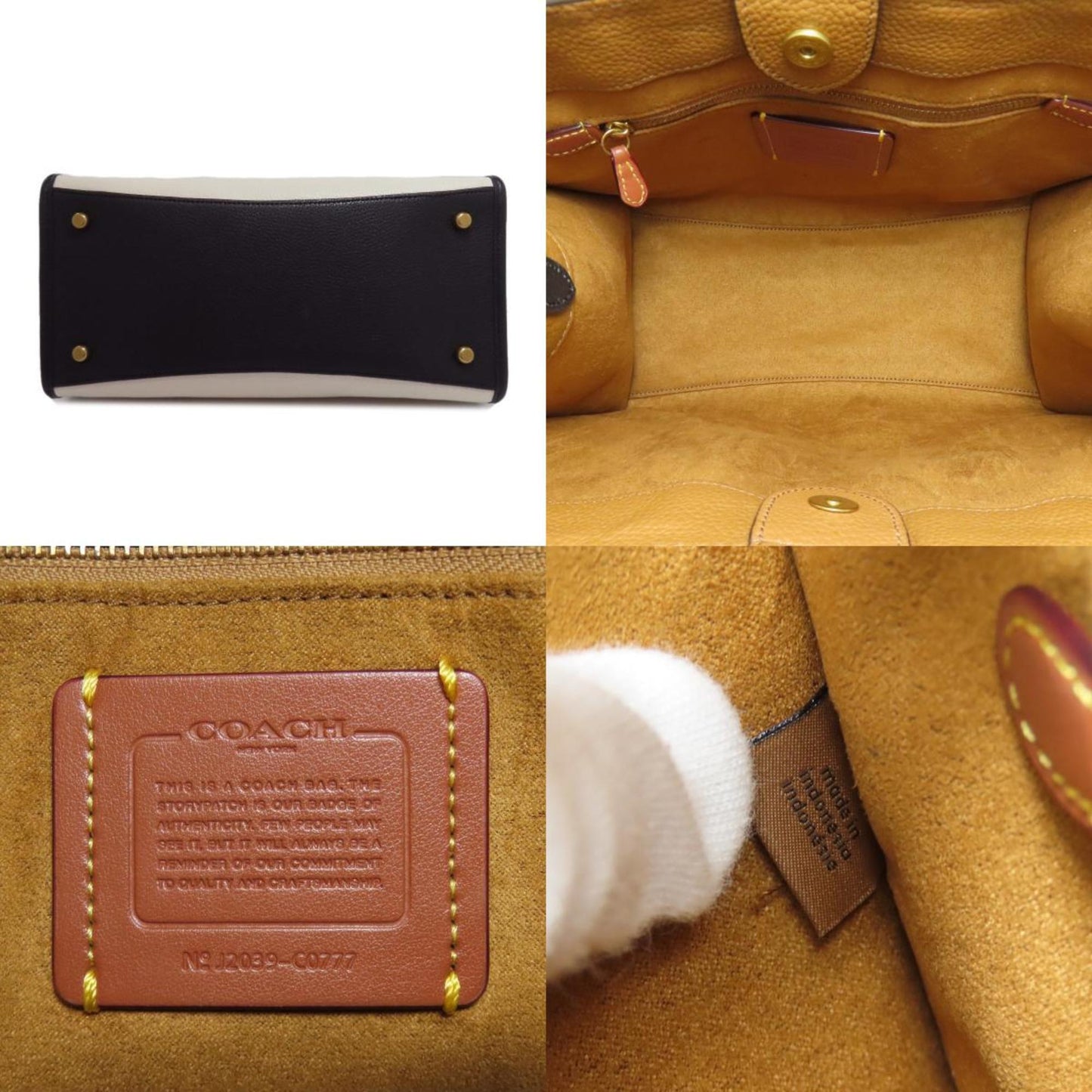 Coach C0777 Field Colorblock Handbag Leather