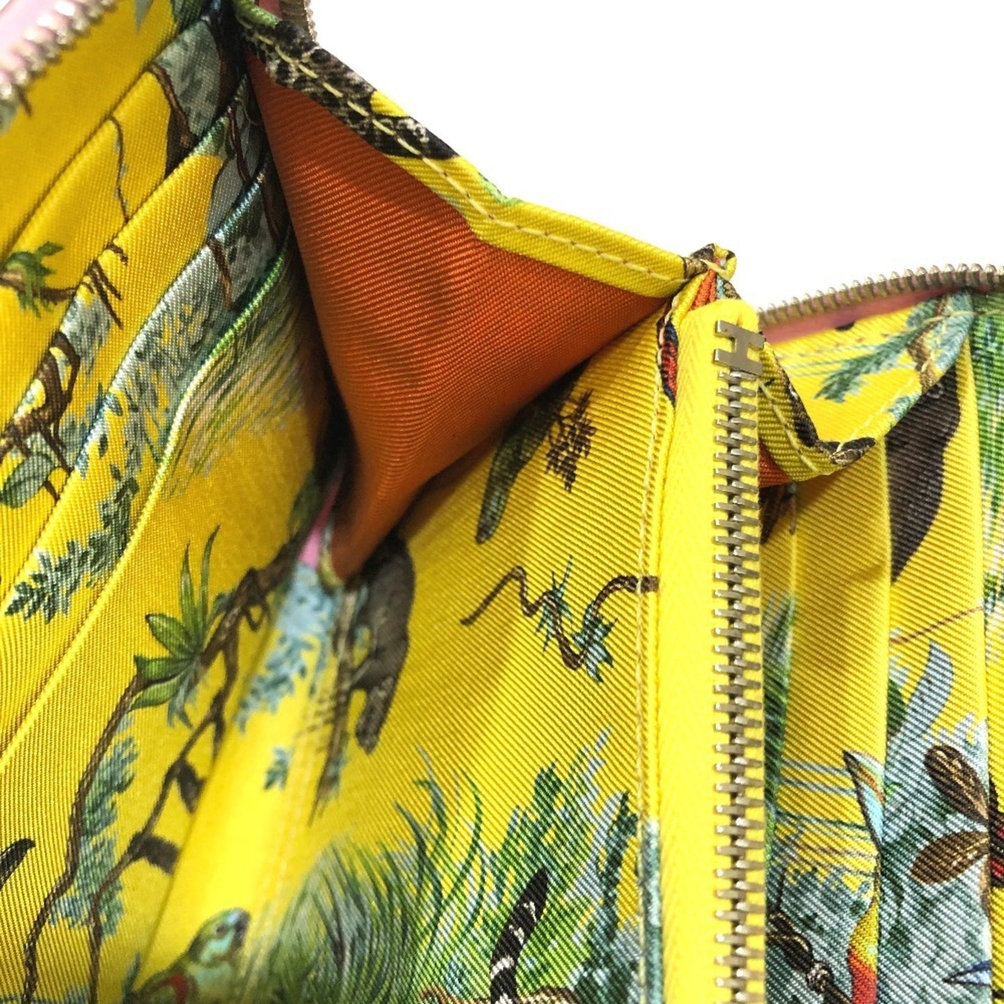 Hermes Azap Long Silk-In All-Over Print Wallet With Zip-Around Design