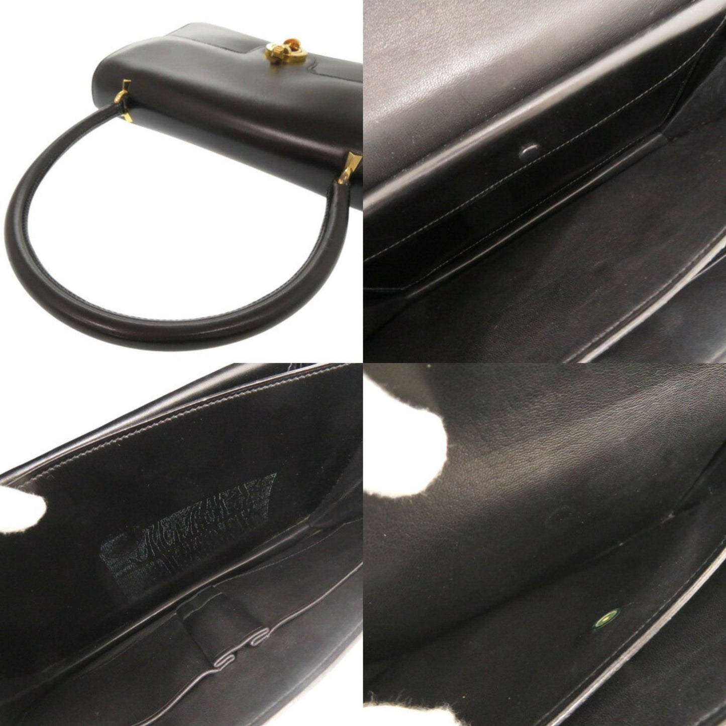 Hermes Leather Black Handbag 1126Hermes