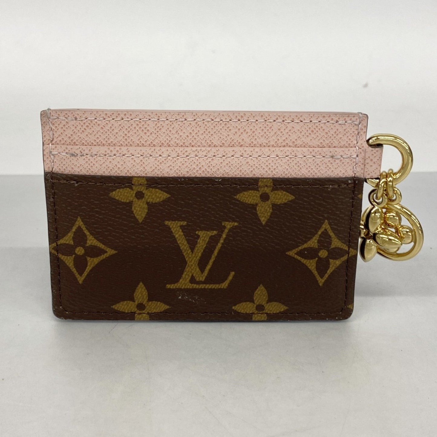 Louis Vuitton Monogram Porte Carte Card Case With Lv Charm