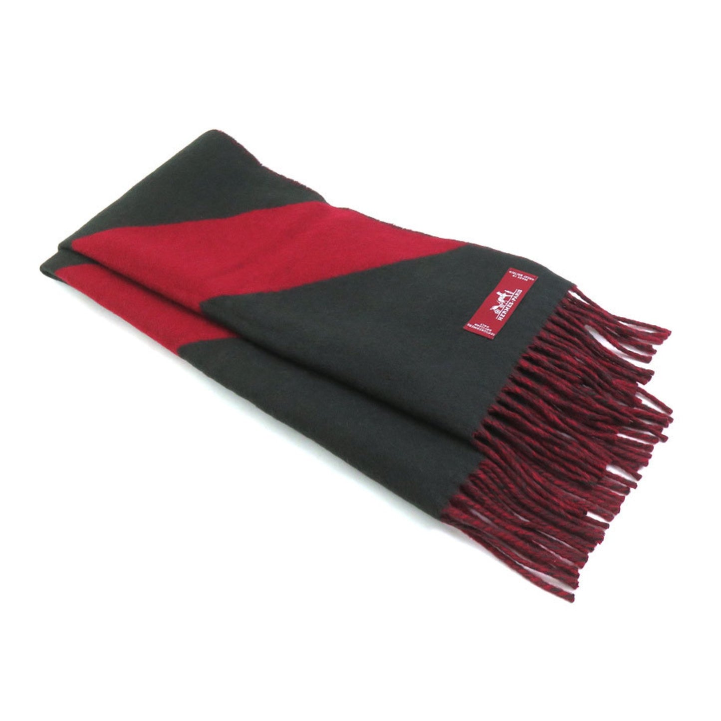 Hermes Hermes Scarf/Muffler Cashmere Khaki Red