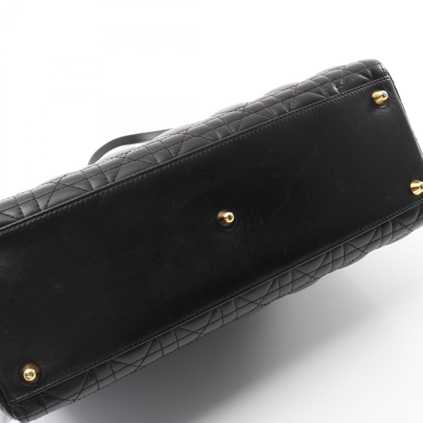 Christian Dior Dior Lady Large Cannage Handbag Leather