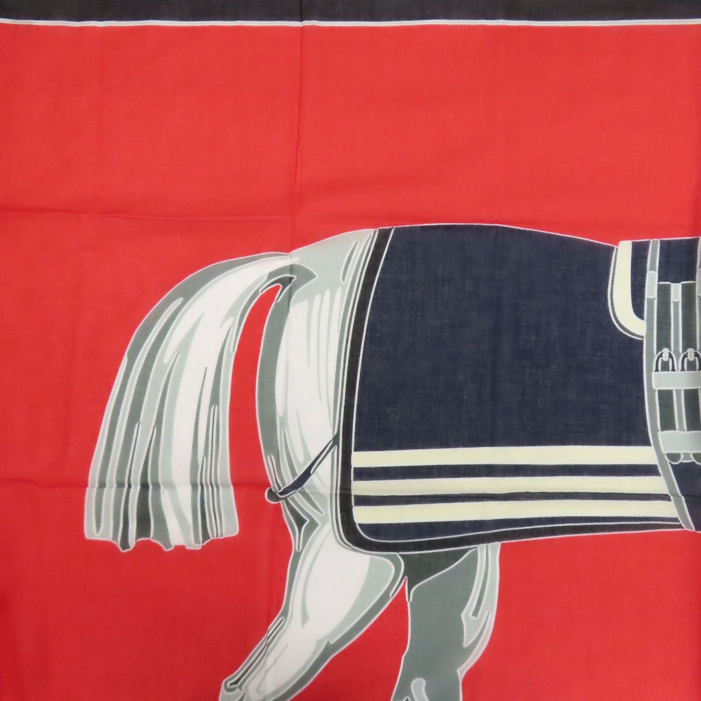 Hermes Horse Pattern Stole Cotton