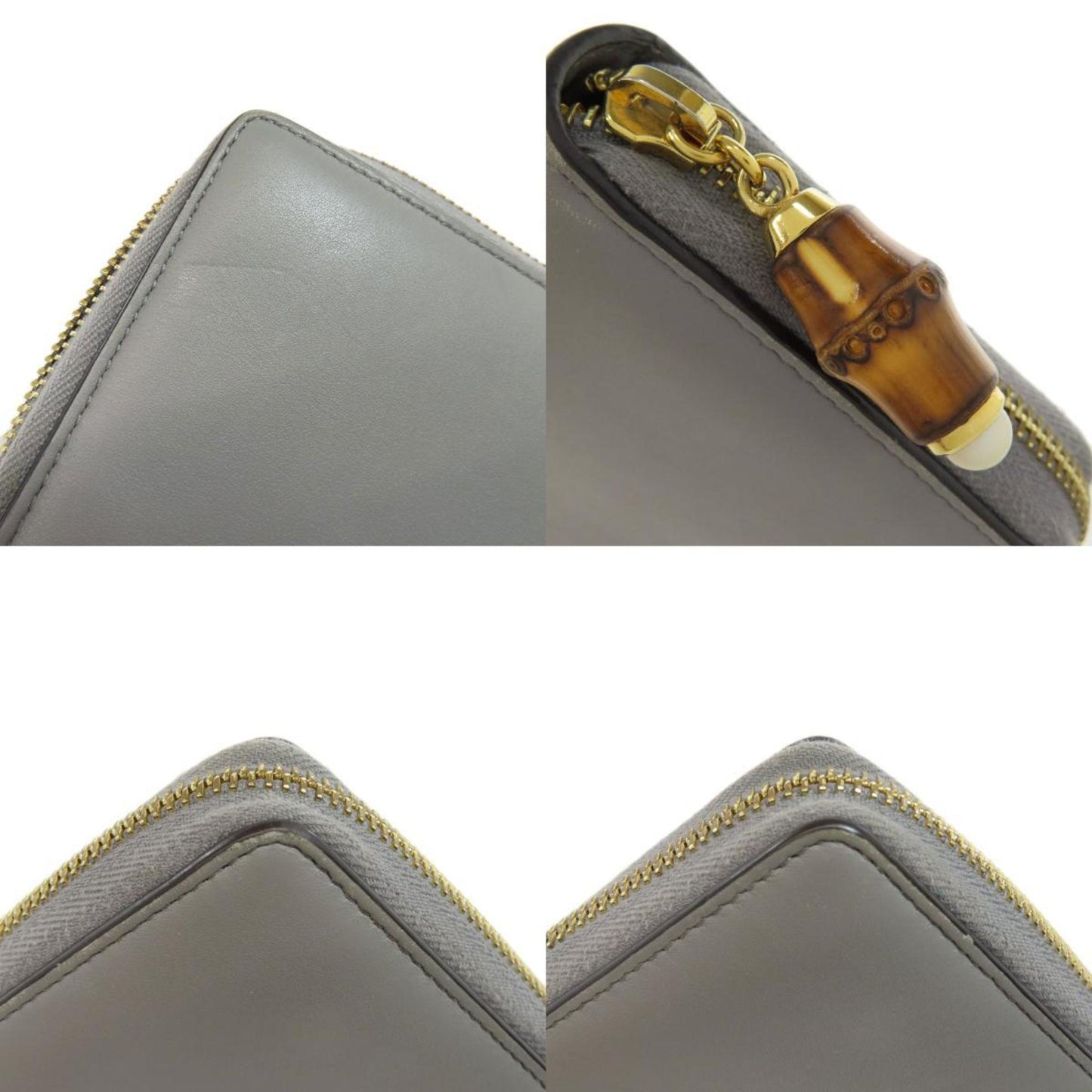 Gucci 453158 Bamboo Long Wallet Leather