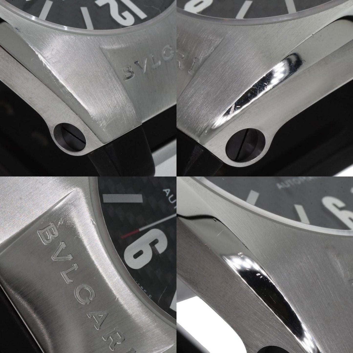 Bvlgari Eg40S Ergon Carbon Watch Stainless Steel Rubber
