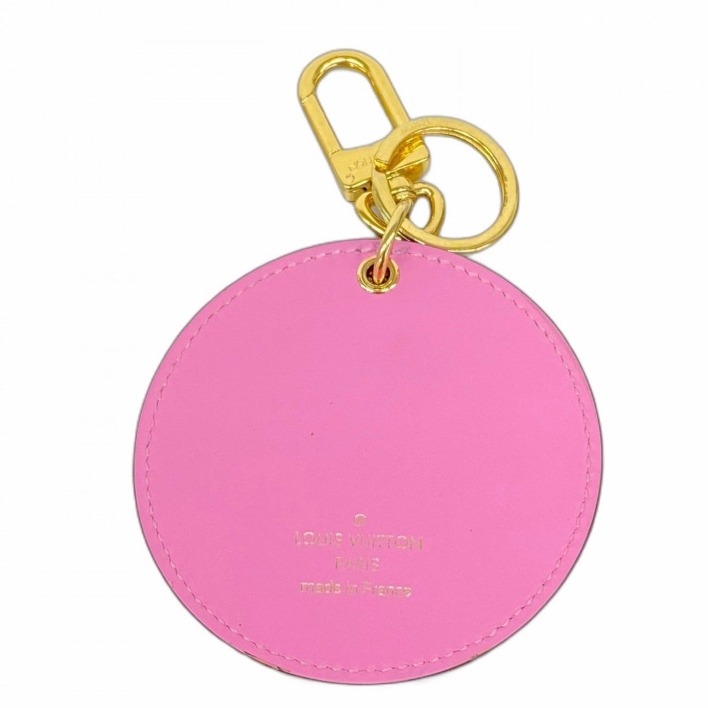 Louis Vuitton Vernis Porte Clay Lustre Keychain M00621 Pink Blue