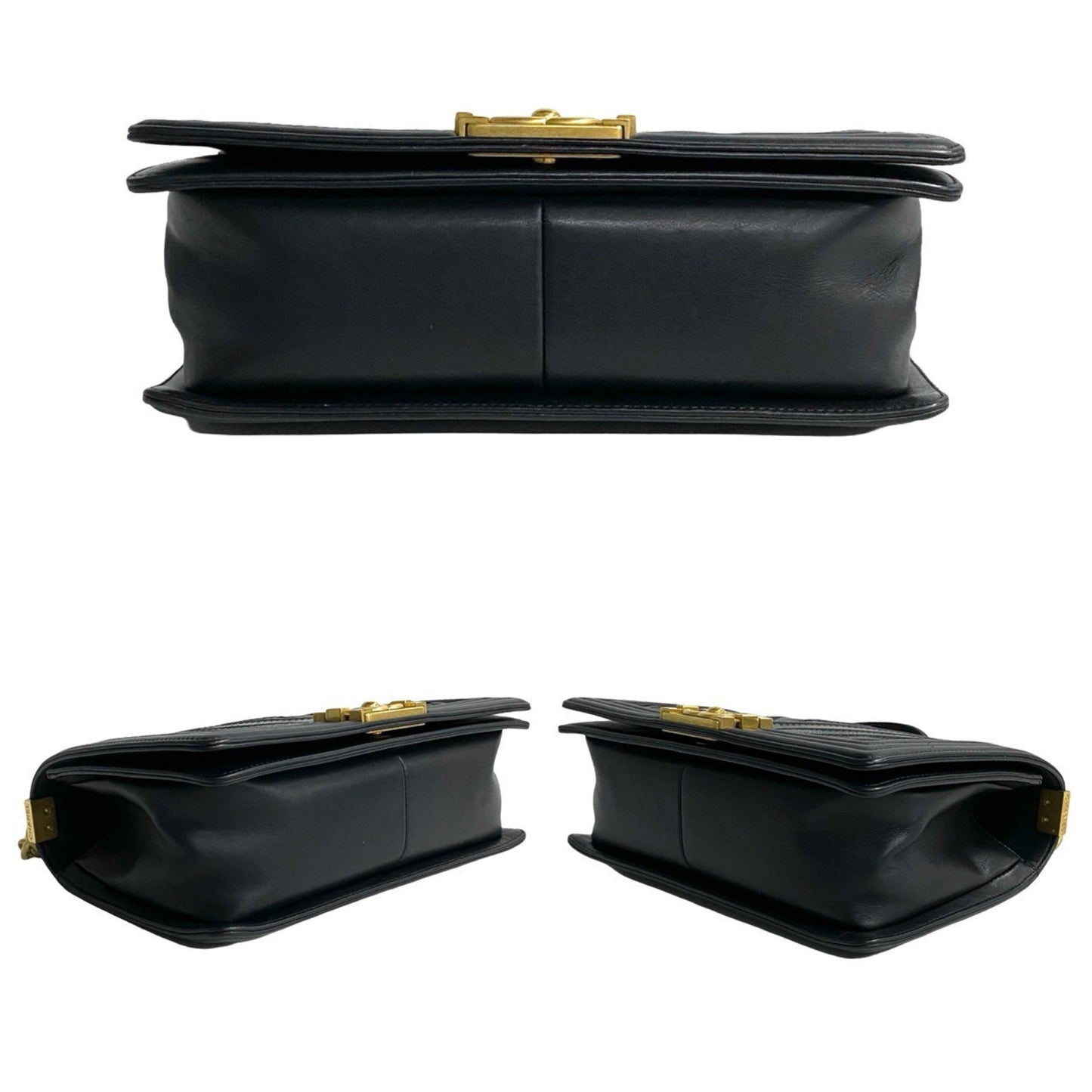 Chanel Boy Chanel Leather Mini Shoulder Bag/Handbag In Black