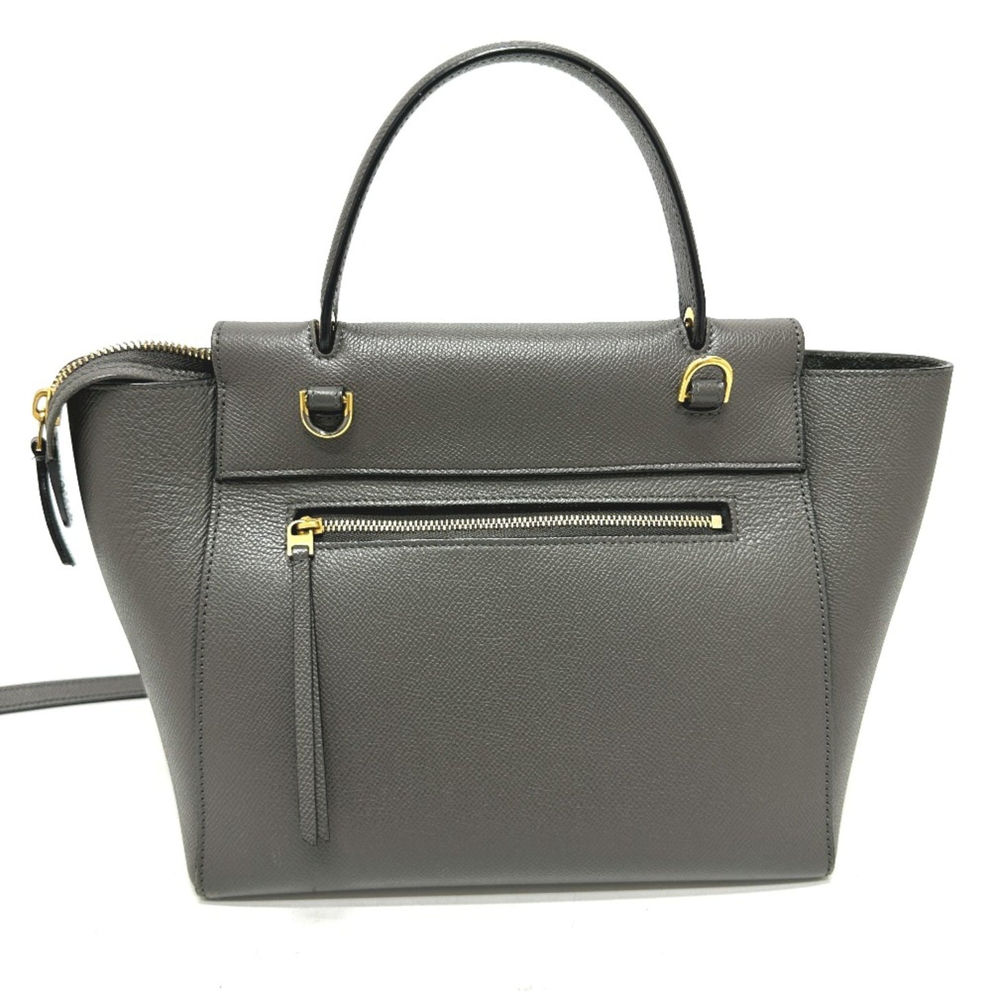 Celine 189153 Logo 2Way Shoulder Bag Hand Bag Gray