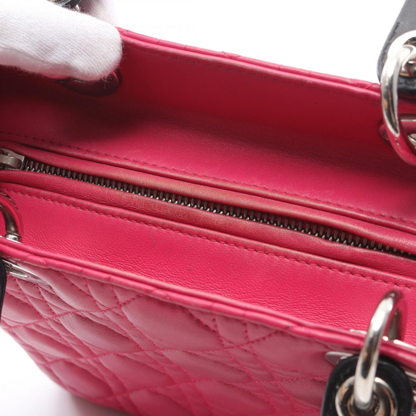 Christian Dior Dior Lady Dior Lady Cannage Handbag Leather