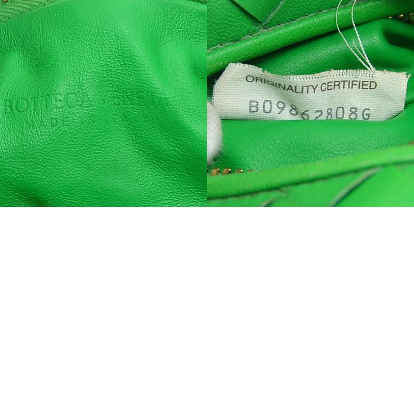 Bottega Veneta Handbag Mini Jody Leather Green Gold