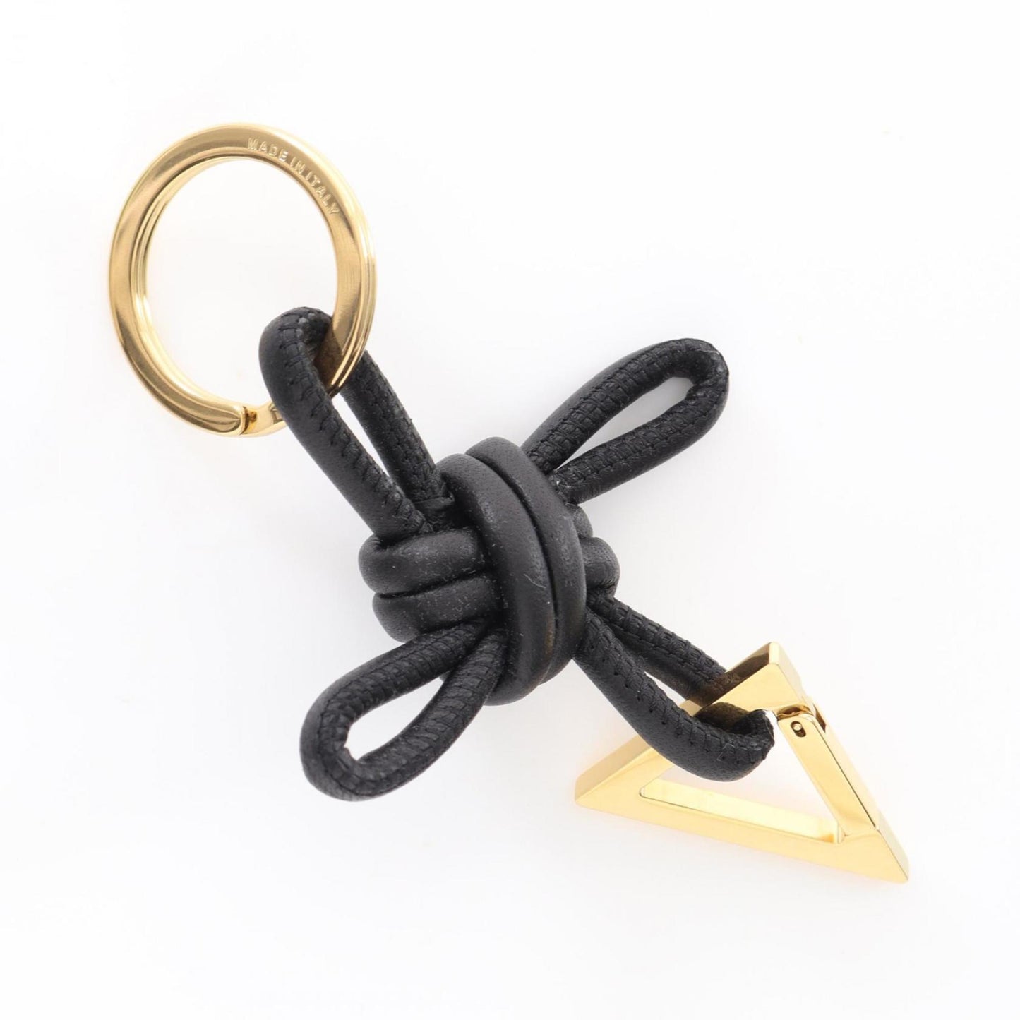 Bottega Veneta Triangle Key Ring Holder Leather
