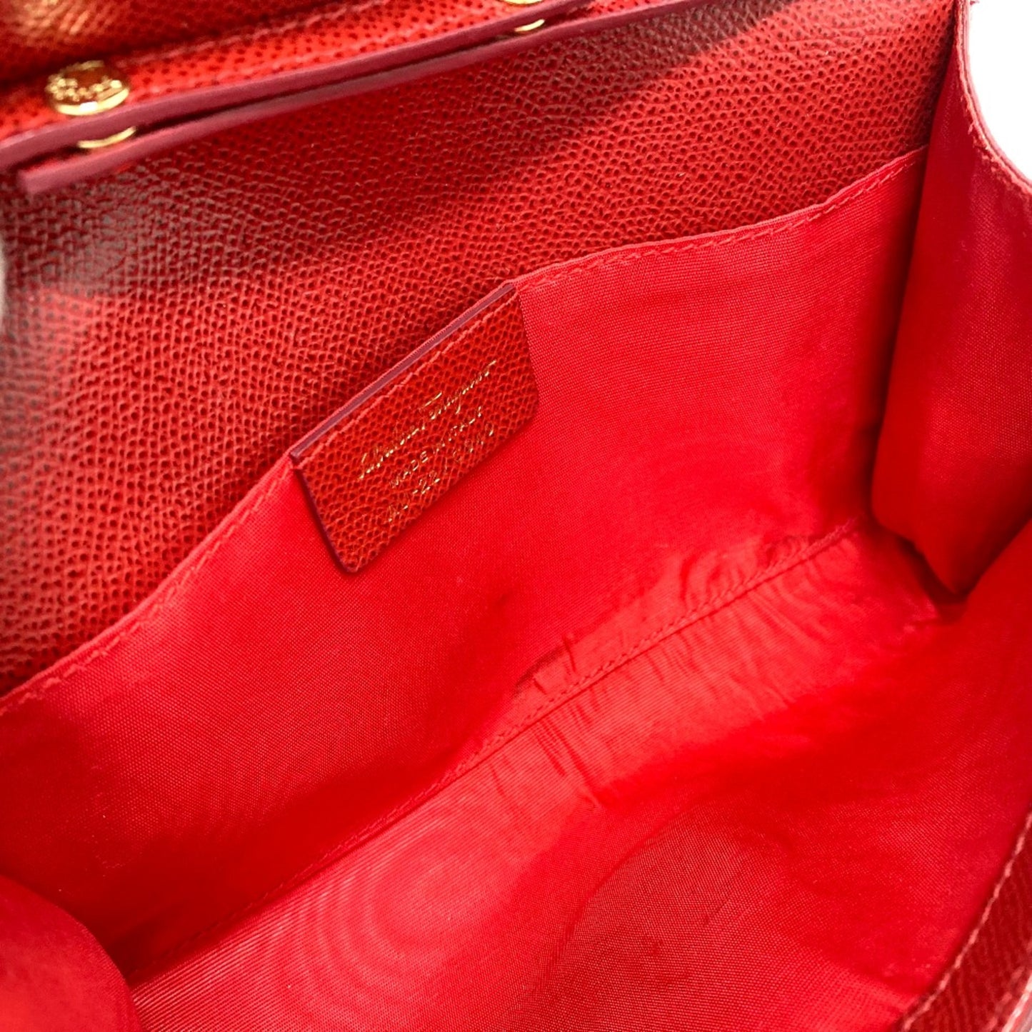Salvatore Ferragamo Vala Ribbon Bag 2Way Pochette Shoulder Bag Red