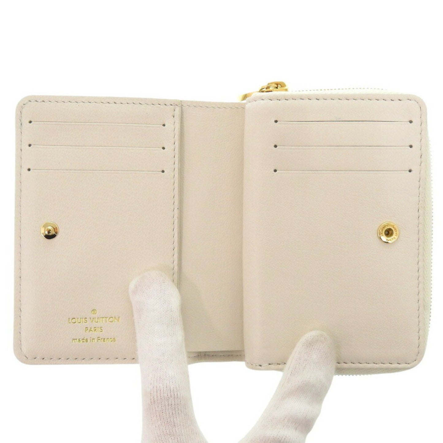 Louis Vuitton Portefeuille Lou Monogram M82291 Ic Chip Leather Beige Bi-Fold Wallet 1735Louis