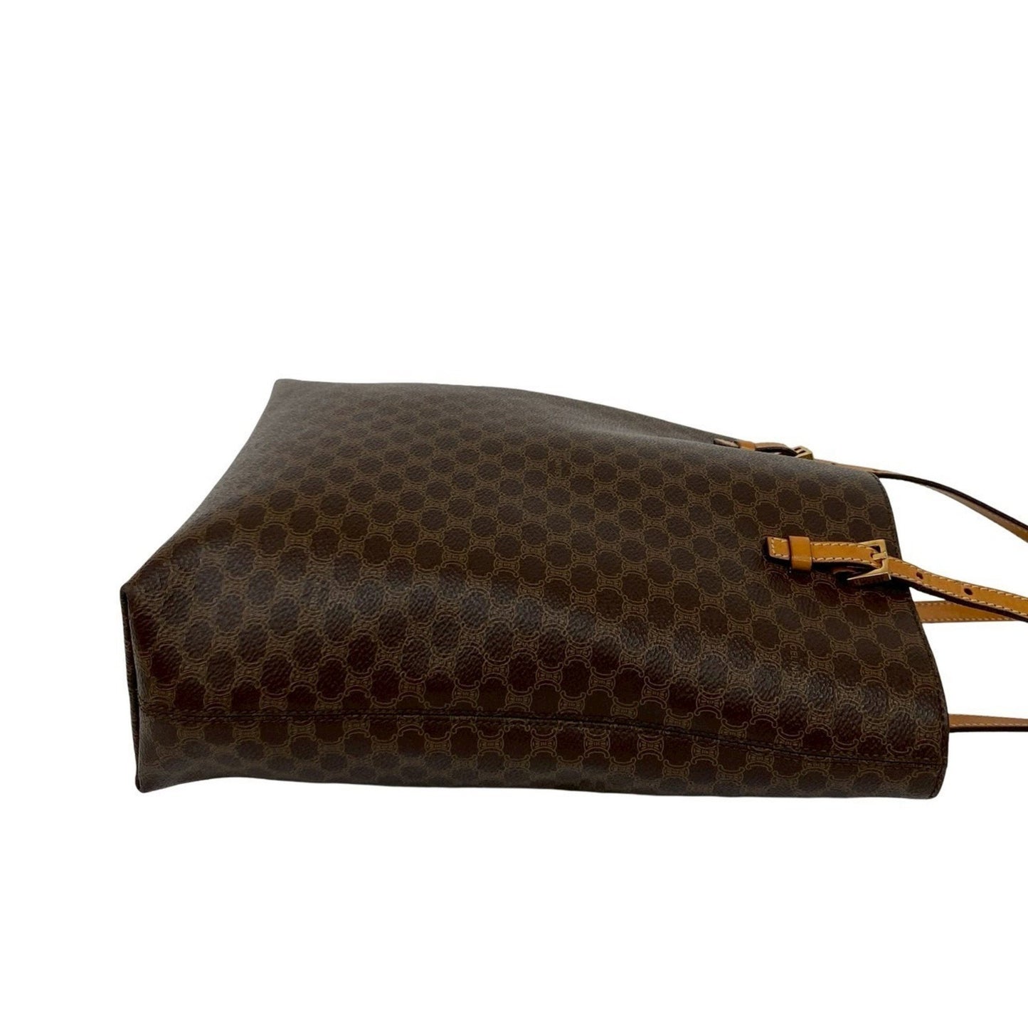 Celine Vintage Macadam Blason Leather Tote Bag/Semi-Shoulder Bag