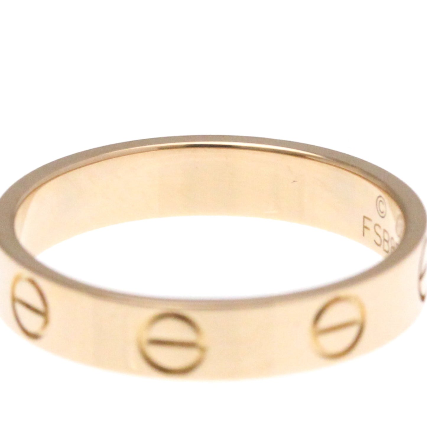 Cartier Mini Love Ring Pink Gold (18K) Fashion No Stone Band Ring Pink Gold