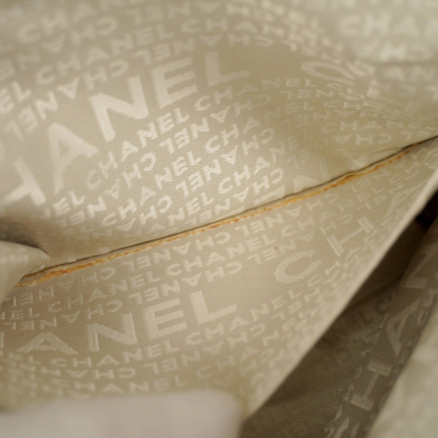 Chanel Shoulder Bag Matelasse W Chain Lambskin Blue Champagne