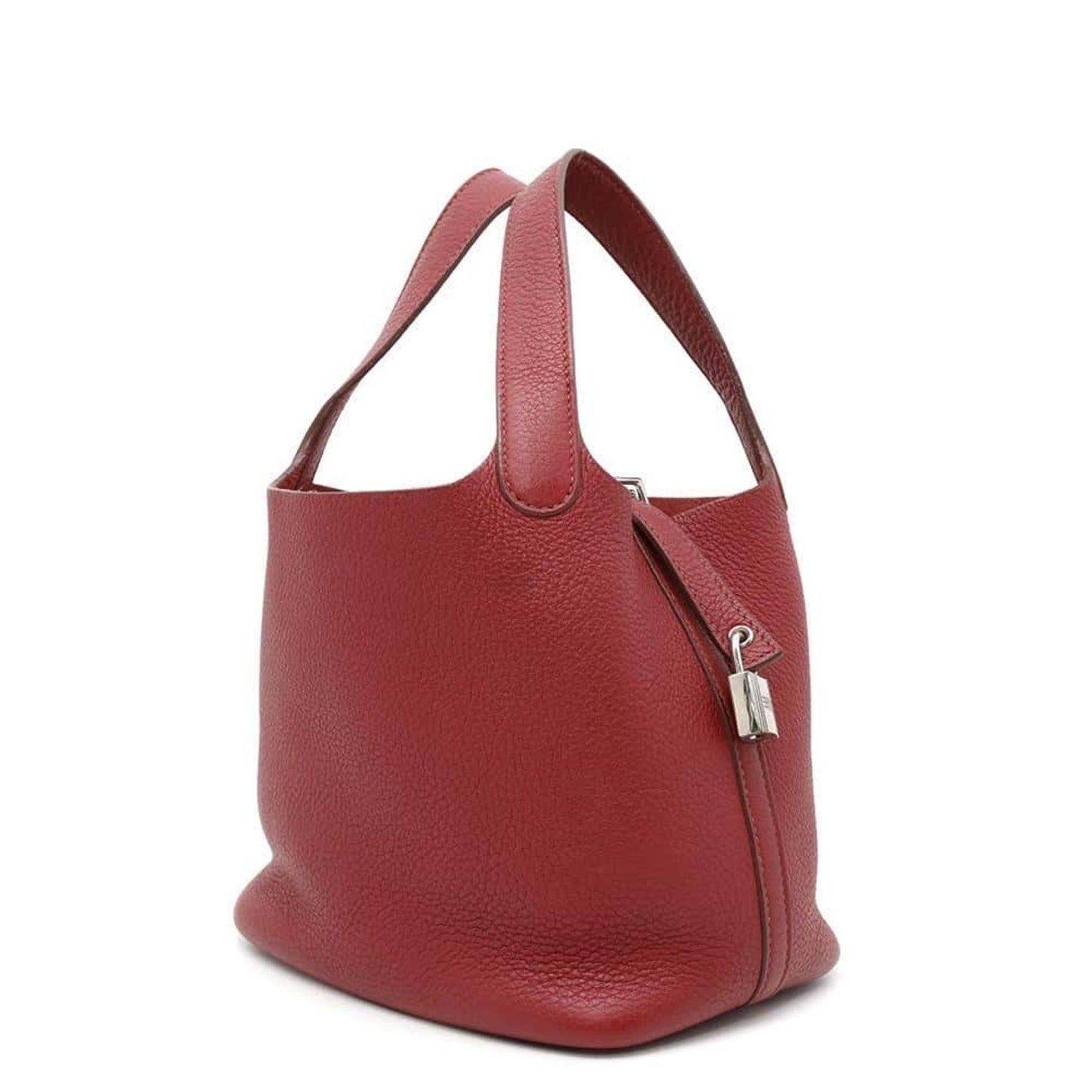 Hermes Handbag Picotin Lock Pm Rouge Garance Taurillon Clemence ?L Engraved