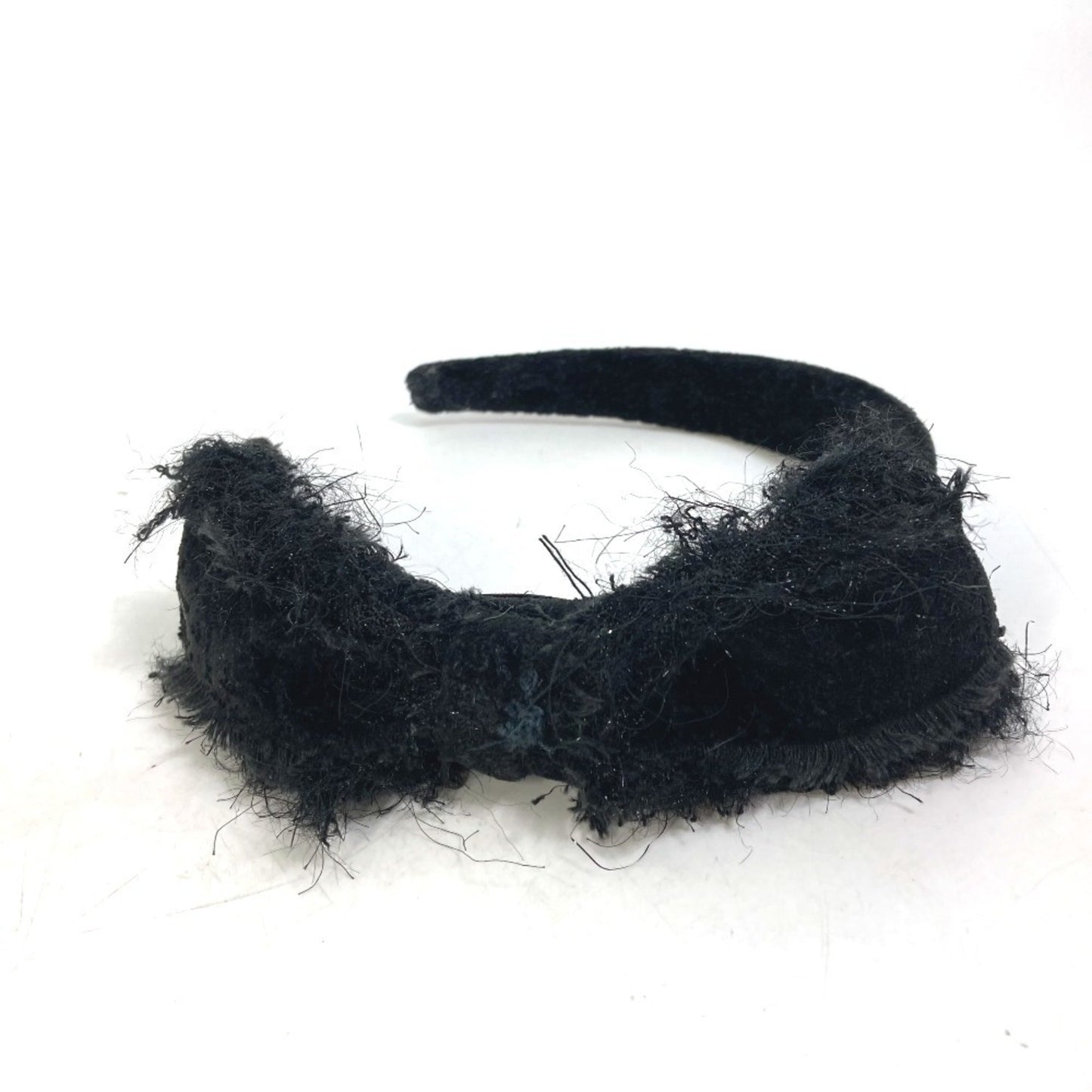 Chanel 14K Ribbon Cc Coco Mark Hairband Headband Tweed