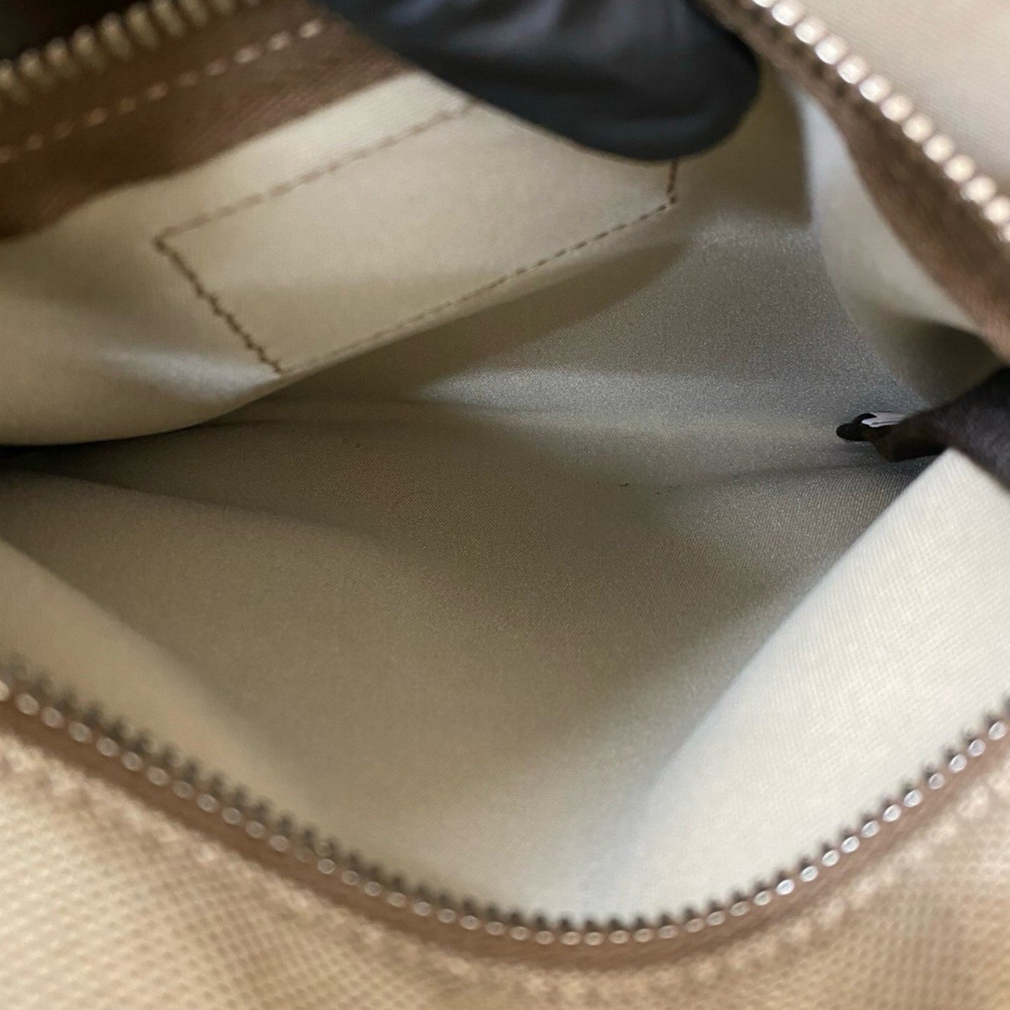 Prada Prada Logo Jacquard Canvas Leather Genuine Shoulder Bag/Crossbody Bag Beige 61972