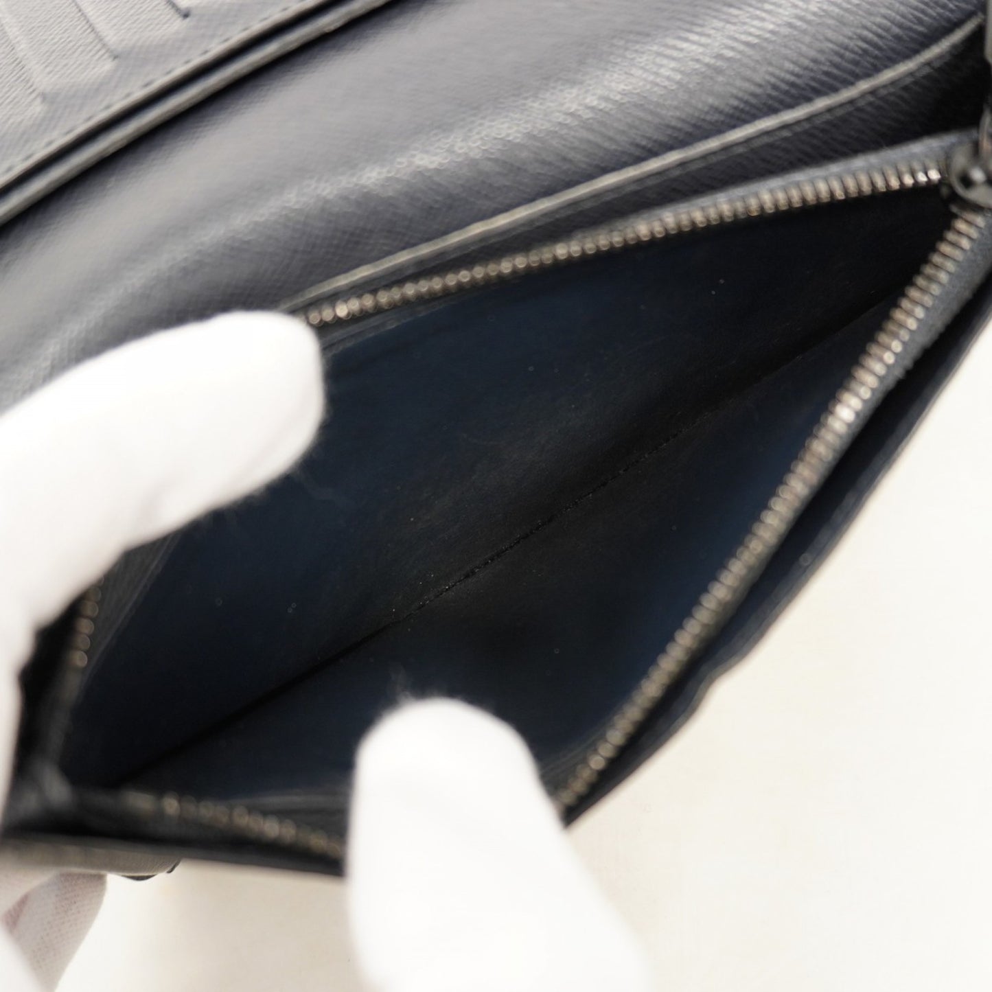 Louis Vuitton Monogram Ink Upside Down Portefeuille Brazza Long Wallet M62893 Navy