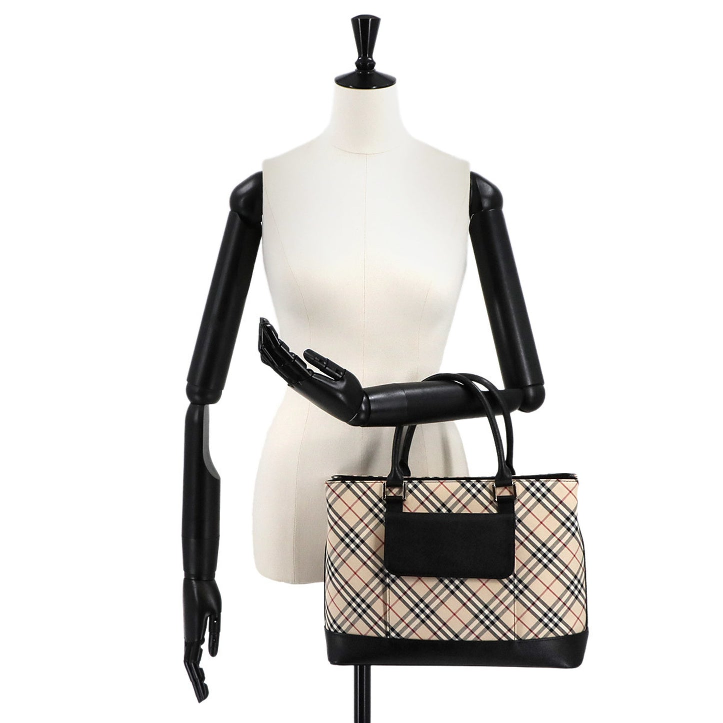 Burberry Nova Check Handbag In Canvas And Leather